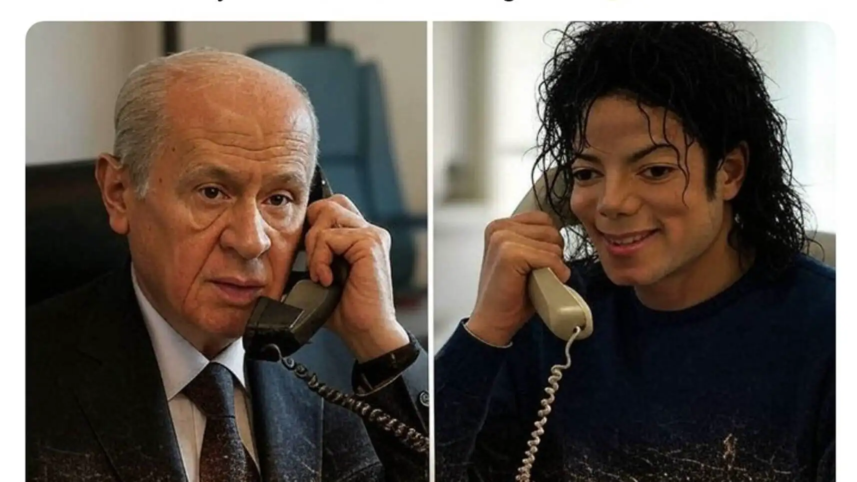 Devlet Bahçeli telefonla konuşuyor.
