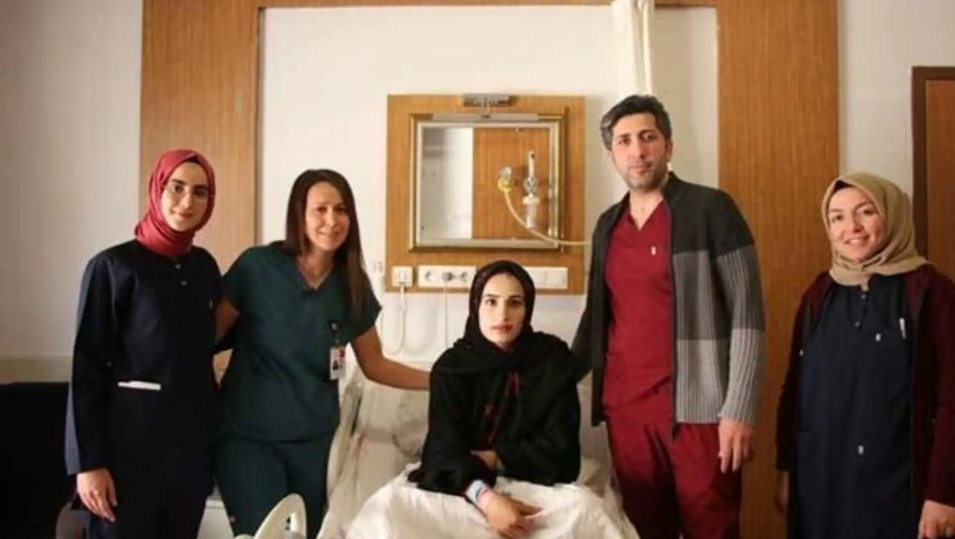 Şanlıurfa'da hastanede beşiz bebeklerin doğumu sonrası bir görüntü. Şanlıurfa'da hastanede beşiz bebeklerin doğumu sonrası bir görüntü.