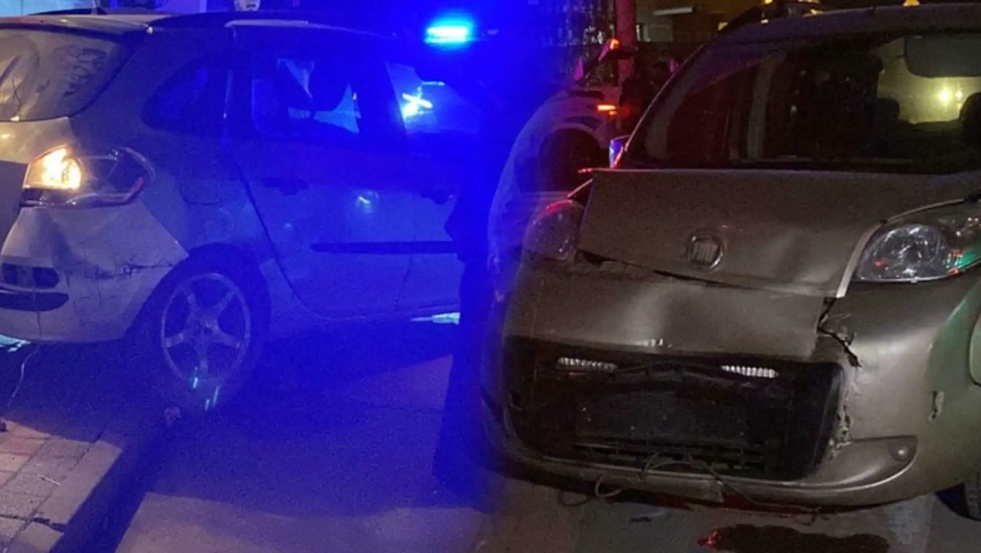 Kaza sonrası hasar gören otomobil. Kaza sonrası hasar gören otomobil.
