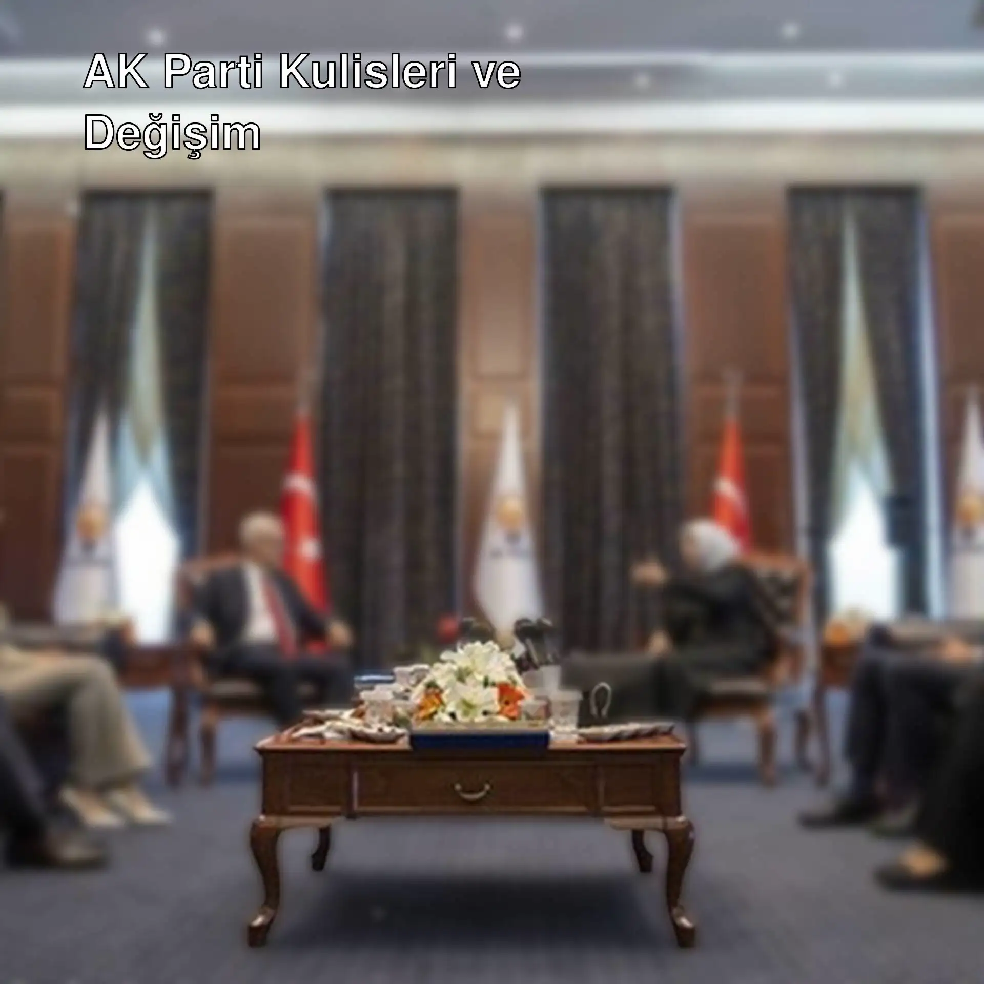 AK Parti kulislerinde bir grup insan.