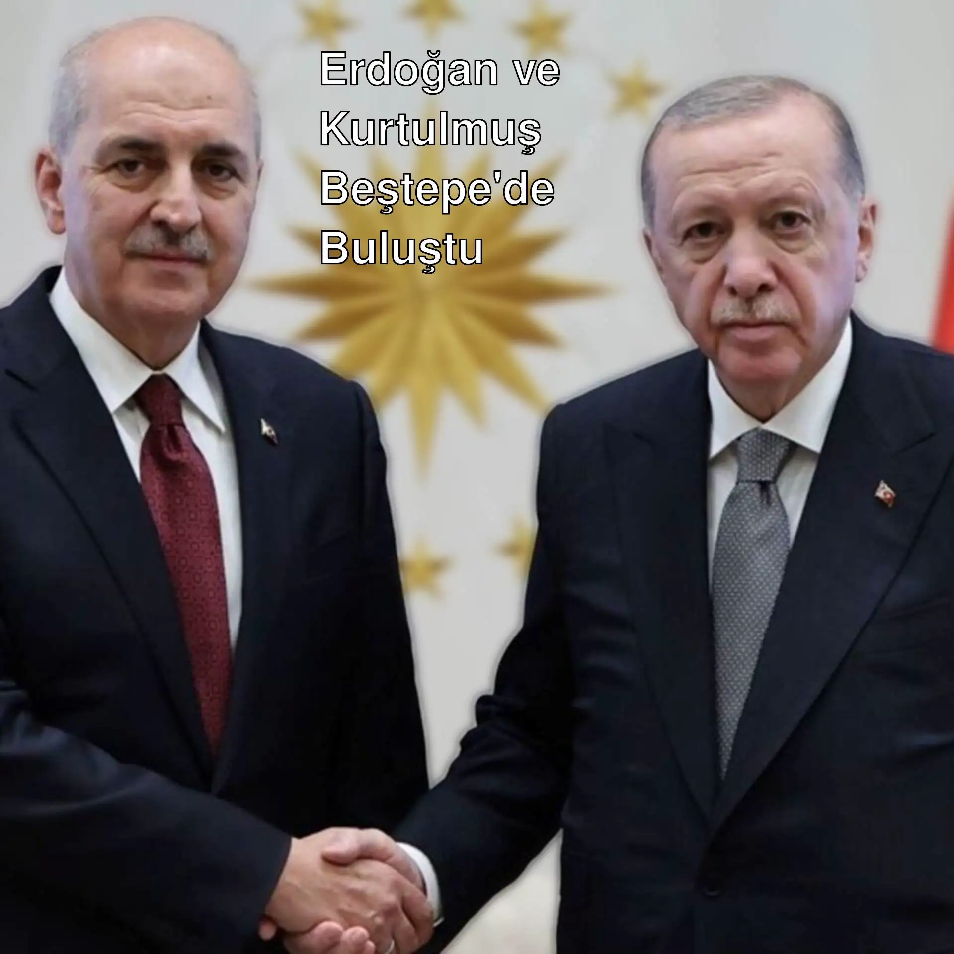 Cumhurbaşkanı Erdoğan ve TBMM Başkanı Kurtulmuş el sıkışıyor. Cumhurbaşkanı Erdoğan ve TBMM Başkanı Kurtulmuş el sıkışıyor.