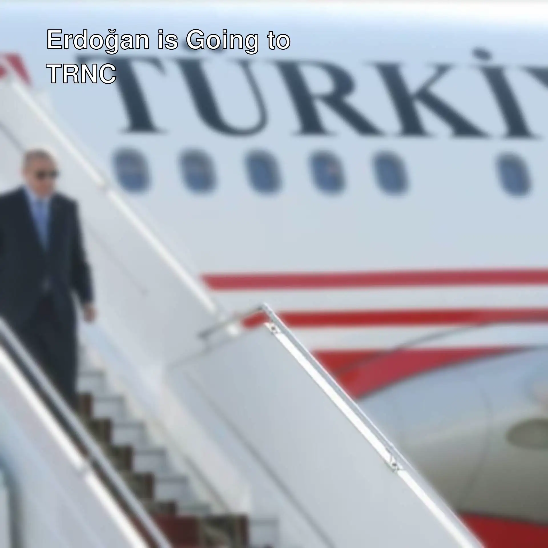 President Erdoğan boarding the plane.