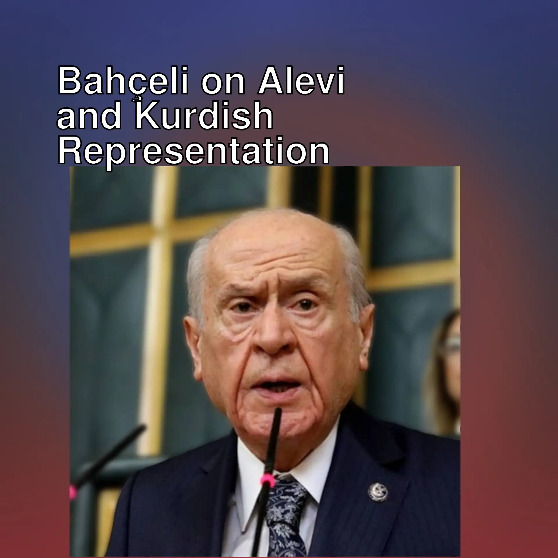 Devlet Bahçeli speaking at a press conference. Devlet Bahçeli speaking at a press conference.