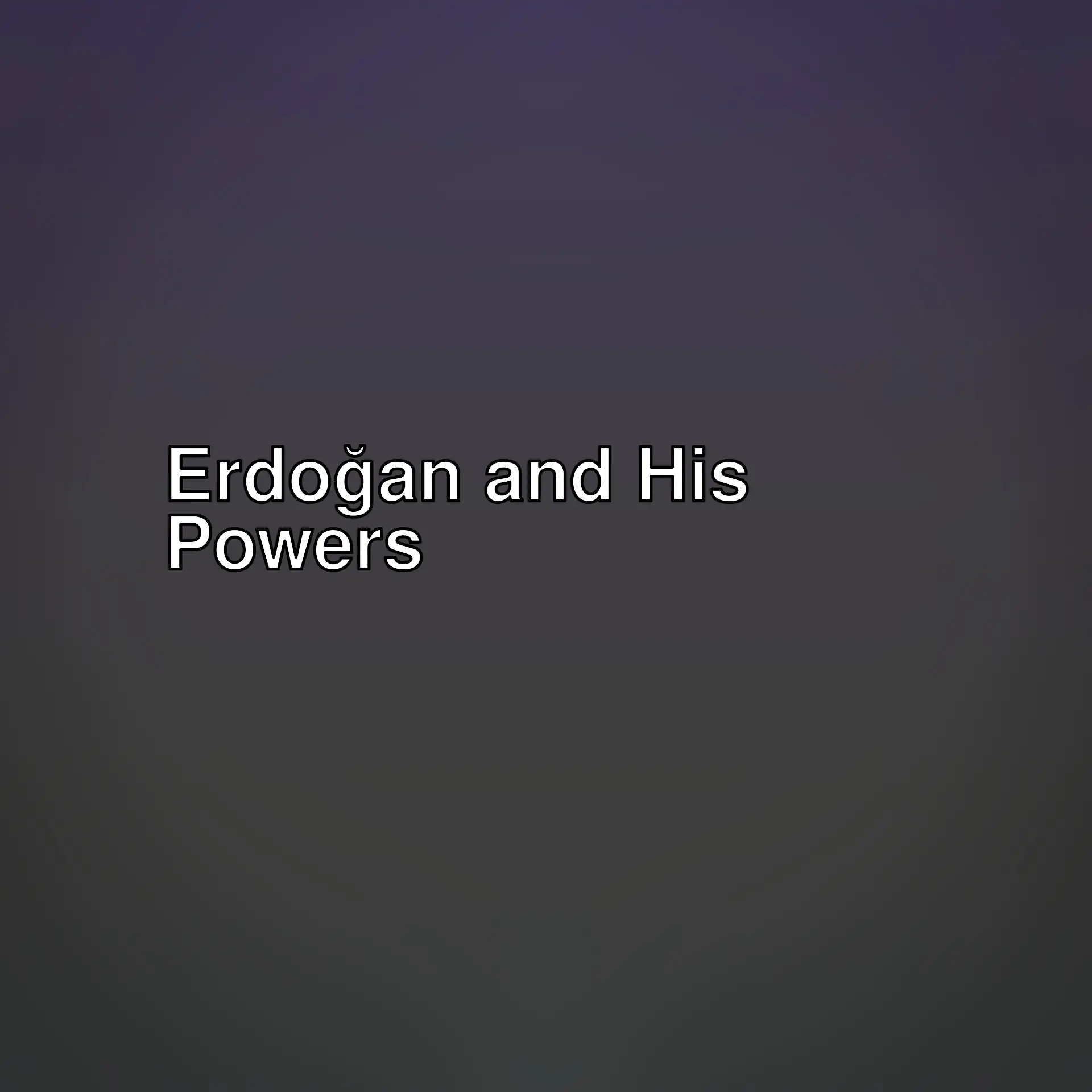 Interesting insights on President Erdoğan's inability to share his powers and the political situation in Turkey. Notable observations from Deniz Zeyrek. Interesting insights on President Erdoğan's inability to share his powers and the political situation in Turkey. Notable observations from Deniz Zeyrek.