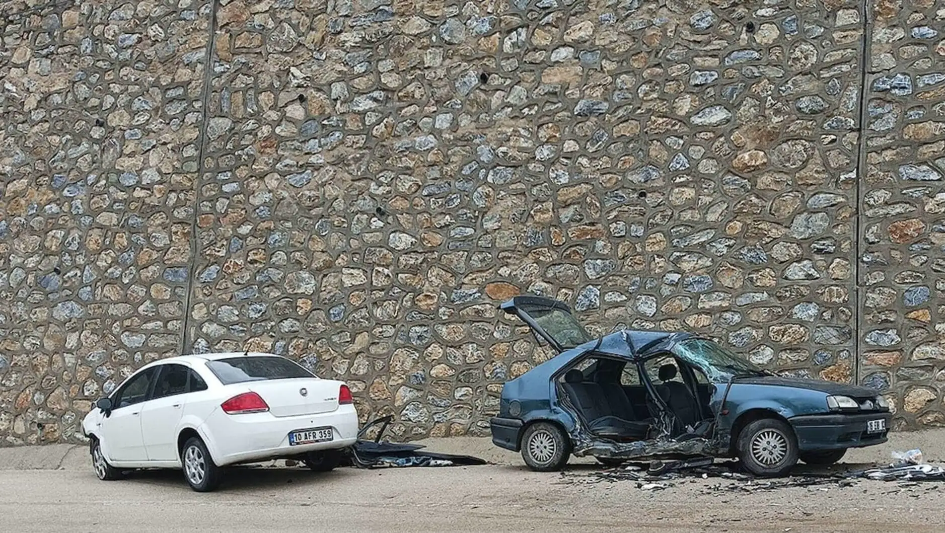 A car with the door open and the trunk of it. A car with the door open and the trunk of it.