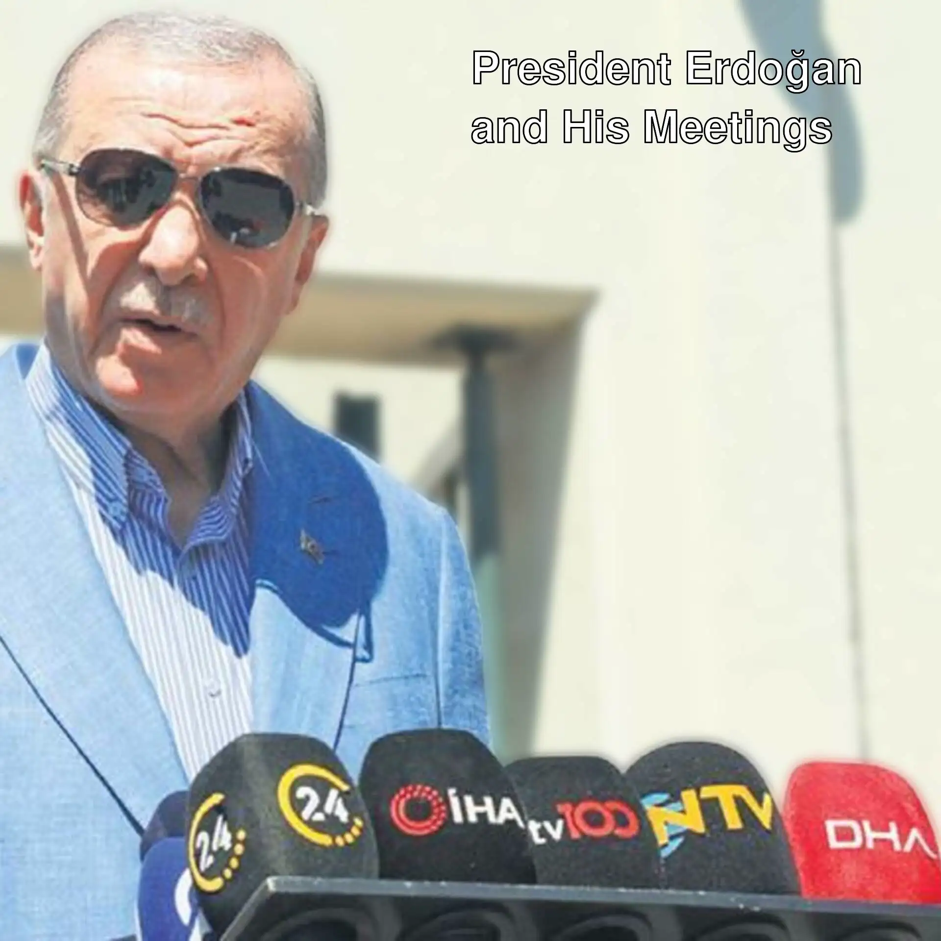 President Erdoğan speaking at a press conference. President Erdoğan speaking at a press conference.