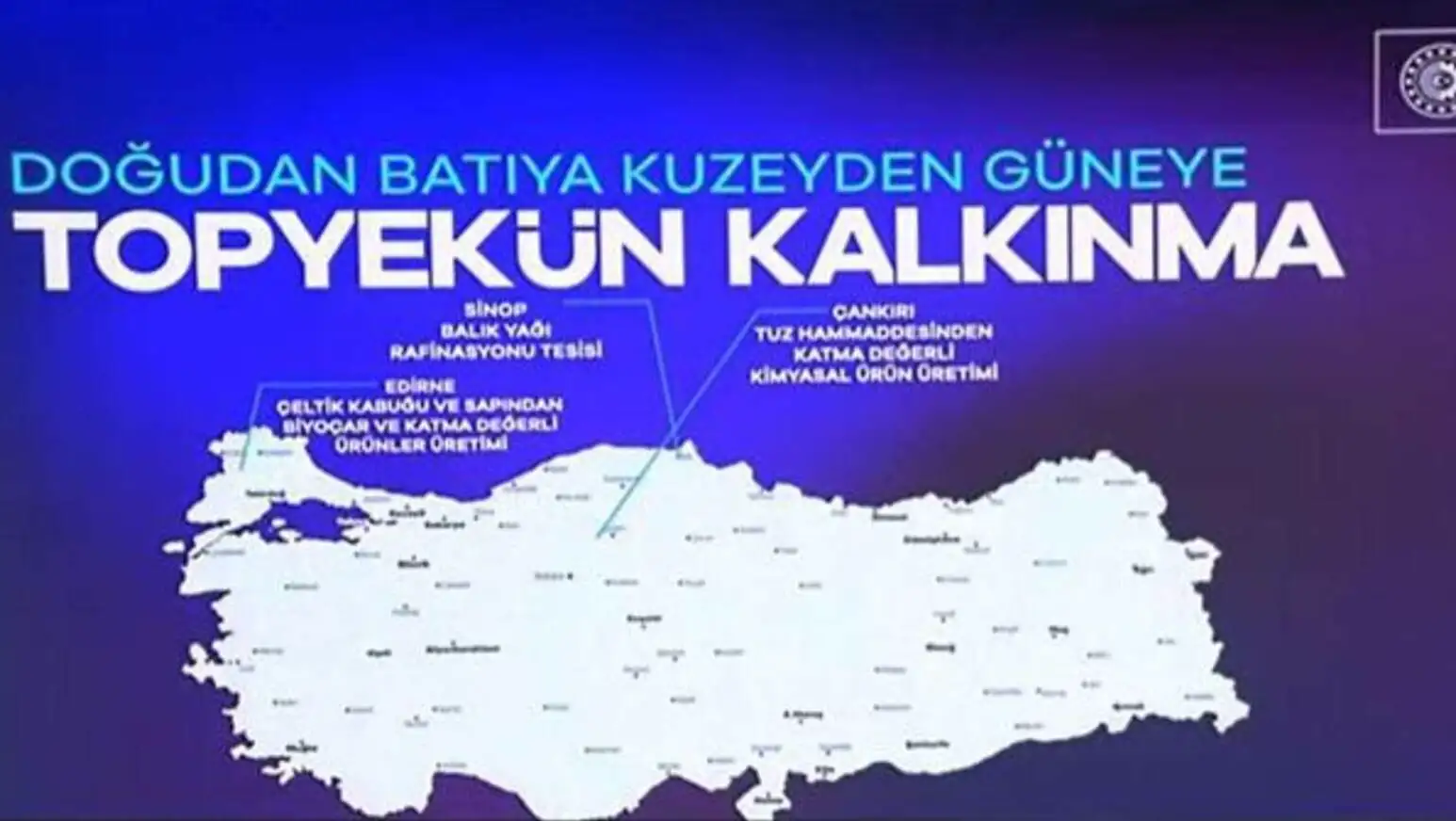 Türkiye haritası üzerinde beyaz metinler.