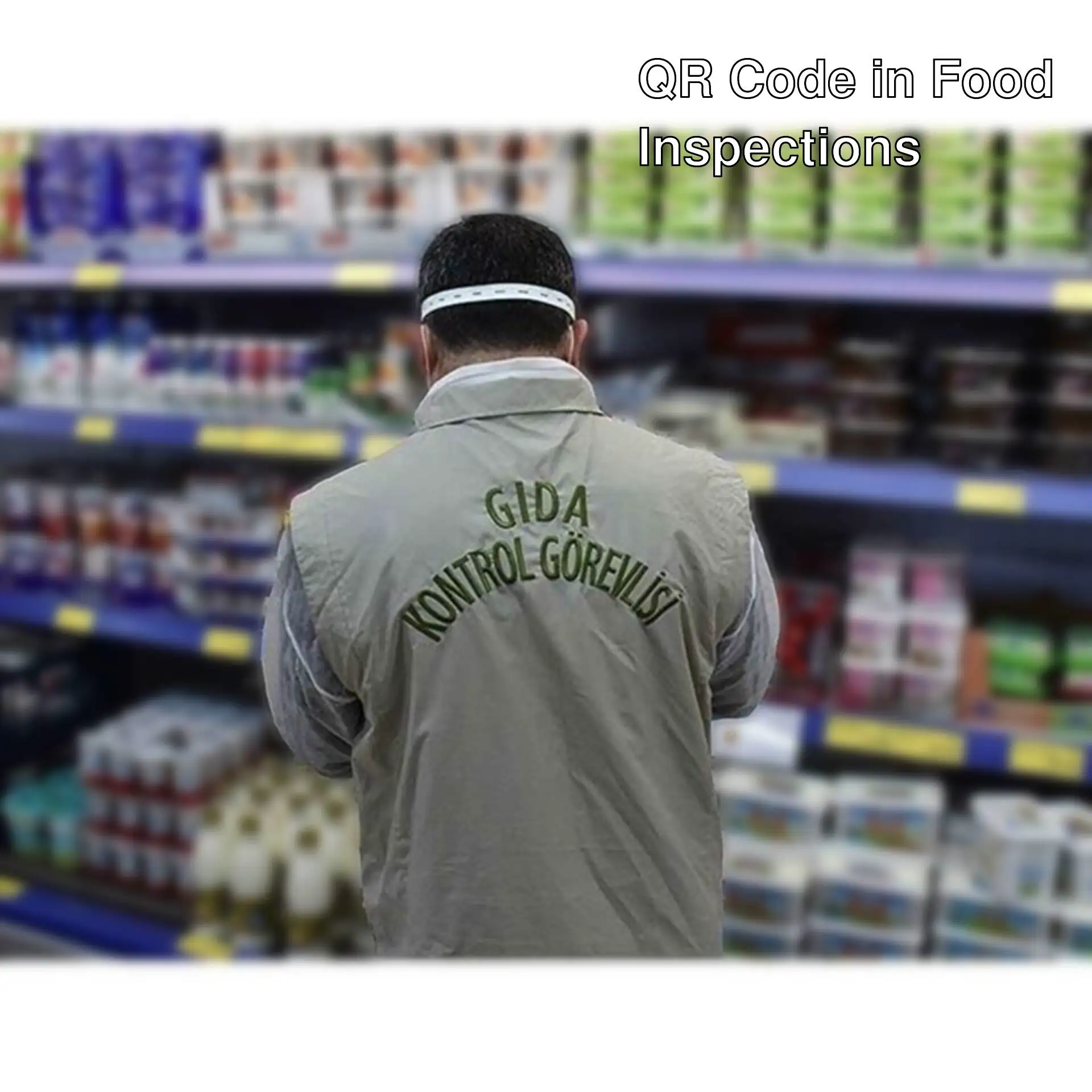 A man looking at products in a store. A man looking at products in a store.