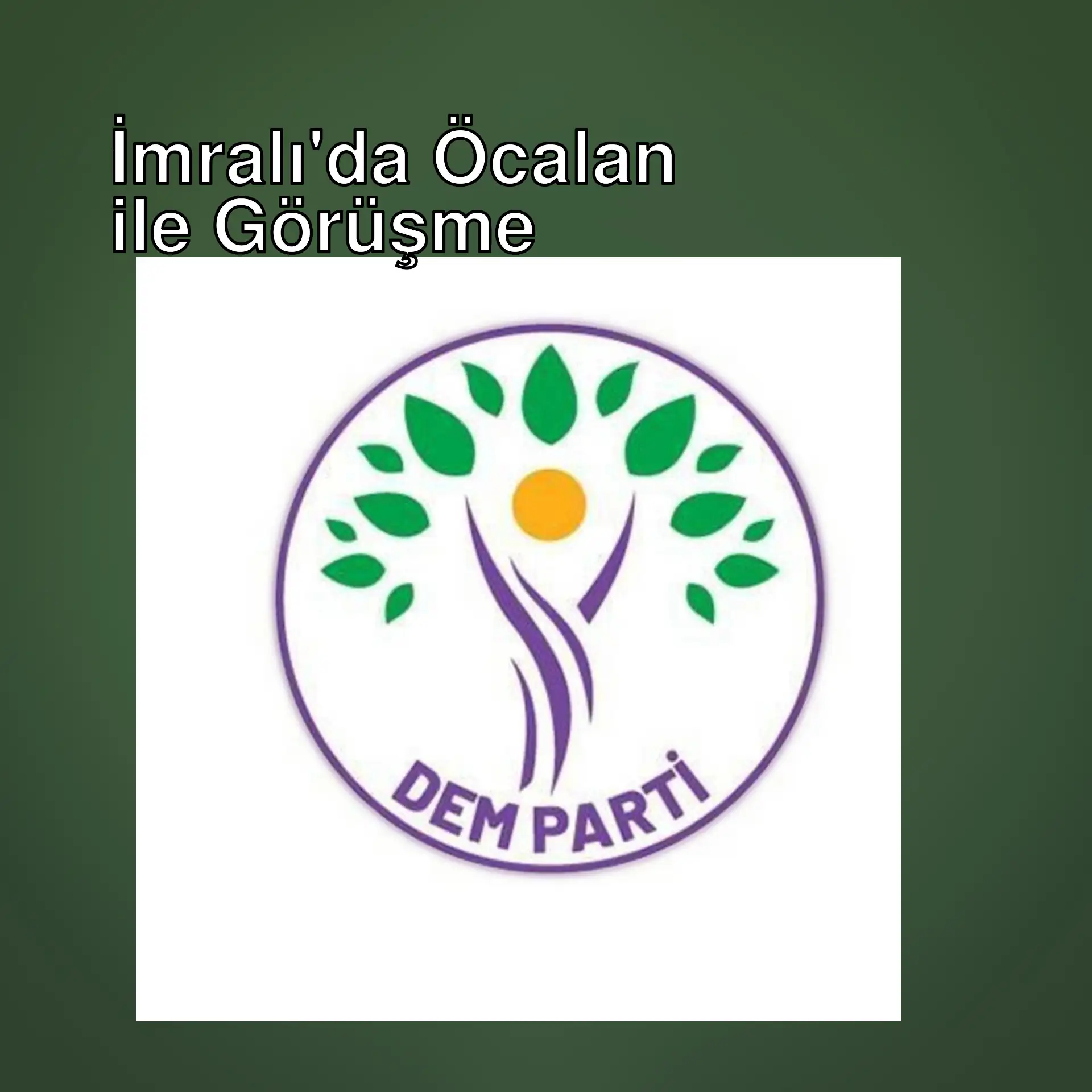 DEM Parti heyetinin İmralı Cezaevi'nde Abdullah Öcalan ile görüşmesi. DEM Parti heyetinin İmralı Cezaevi'nde Abdullah Öcalan ile görüşmesi.