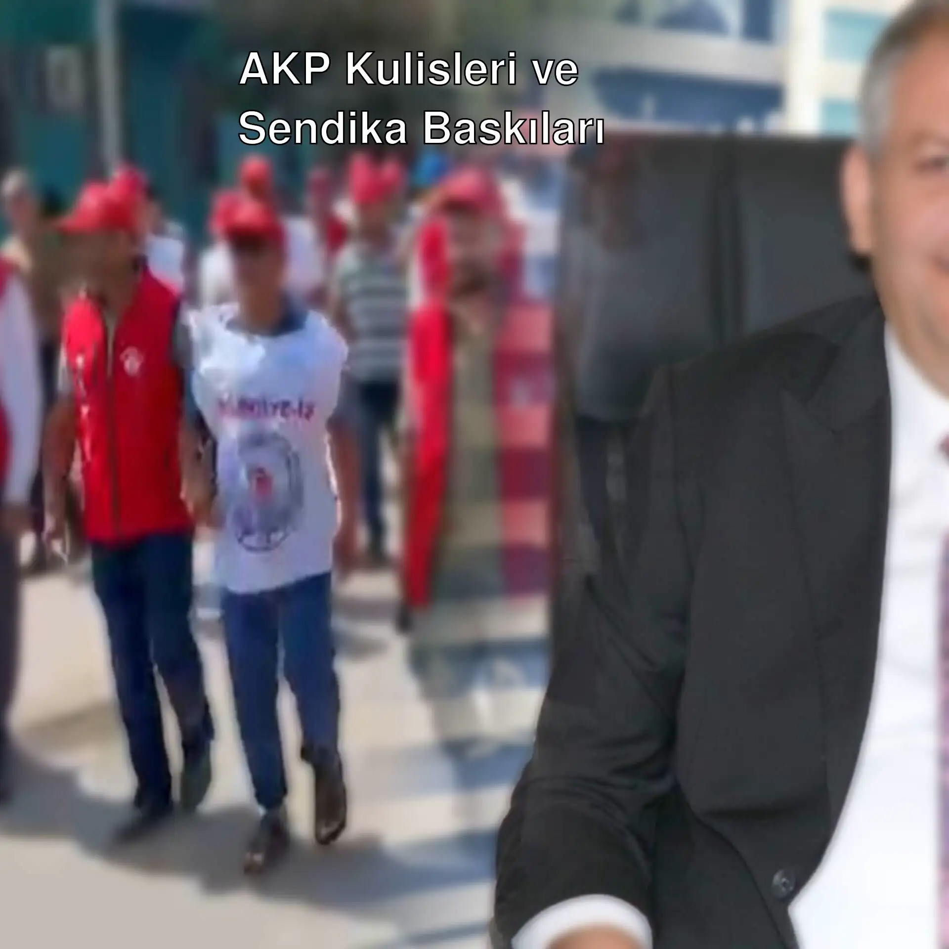 AKP'li başkanın sendika zorbalığı ile ilgili bir görüntü. AKP'li başkanın sendika zorbalığı ile ilgili bir görüntü.