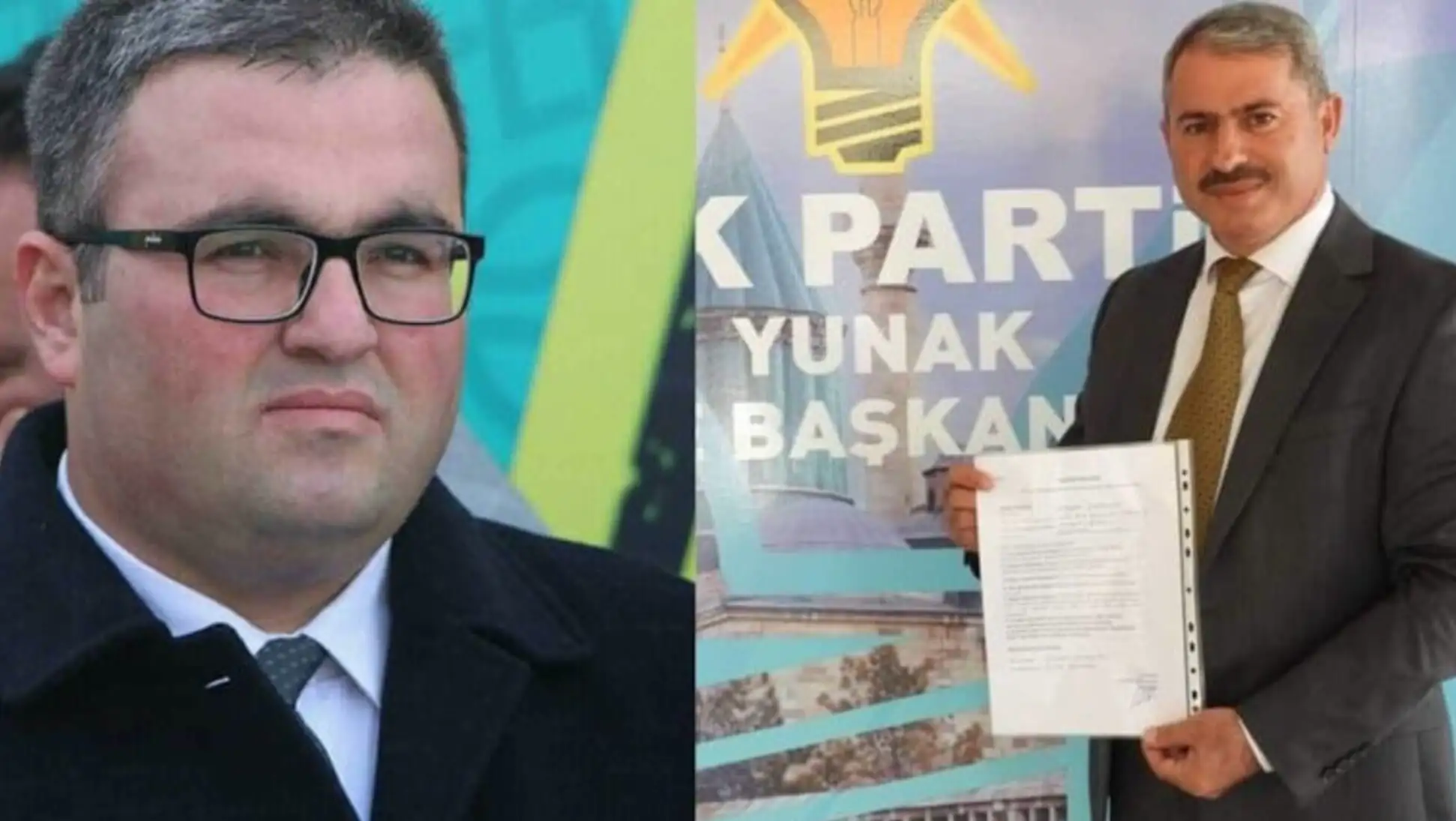 Worker representative Ahmet Taştan protesting against union pressures.