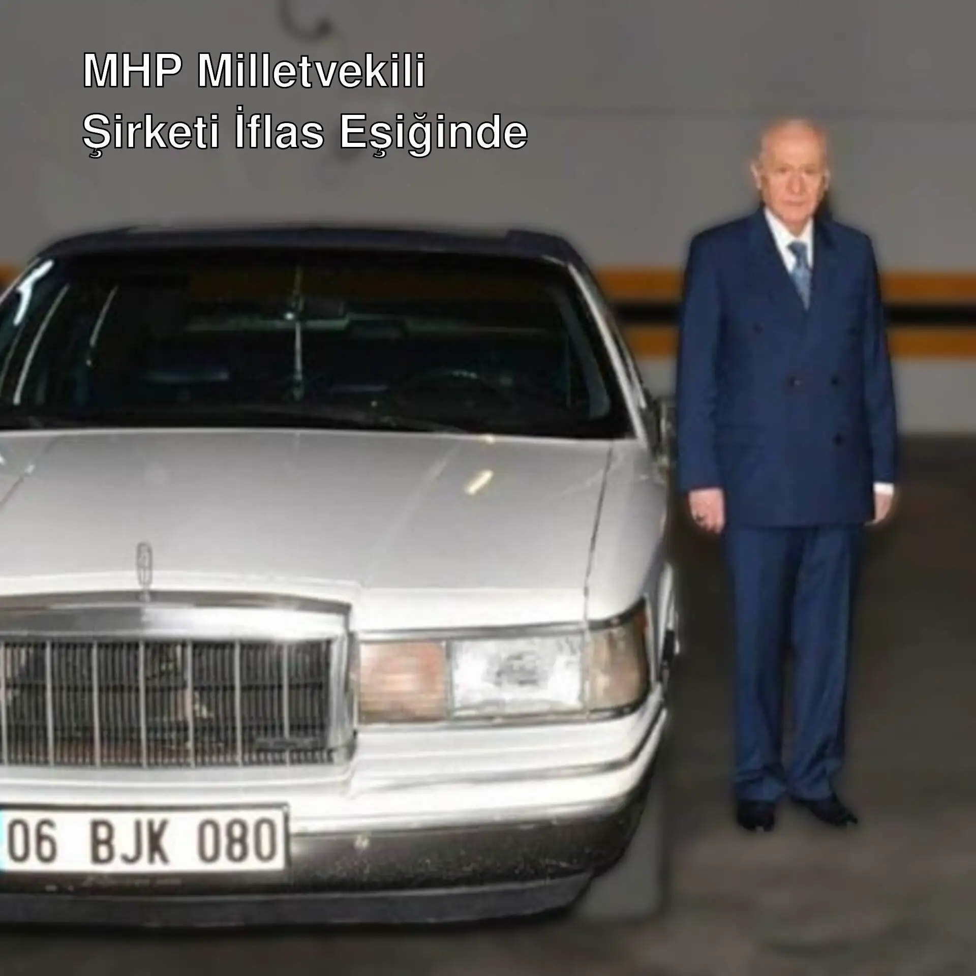 MHP Milletvekili Mahmut Cüneyt Göz, yanında bir araba ile. MHP Milletvekili Mahmut Cüneyt Göz, yanında bir araba ile.