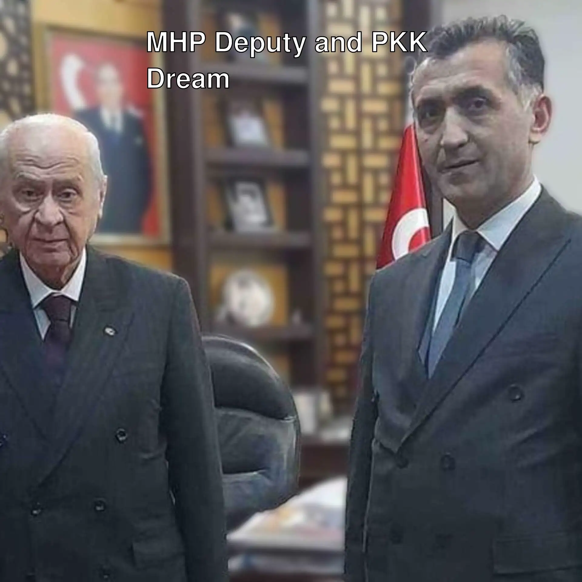 MHP Deputy Akın Üstün and another person. MHP Deputy Akın Üstün and another person.