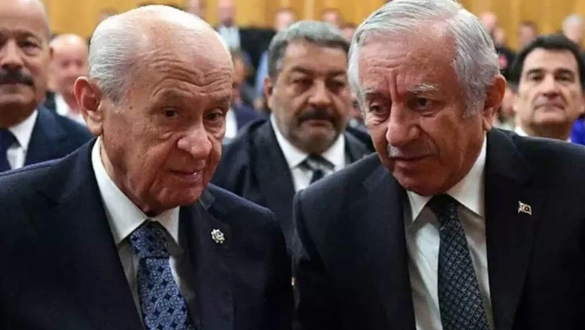 MHP Chairman Devlet Bahçeli and Celal Adan. MHP Chairman Devlet Bahçeli and Celal Adan.