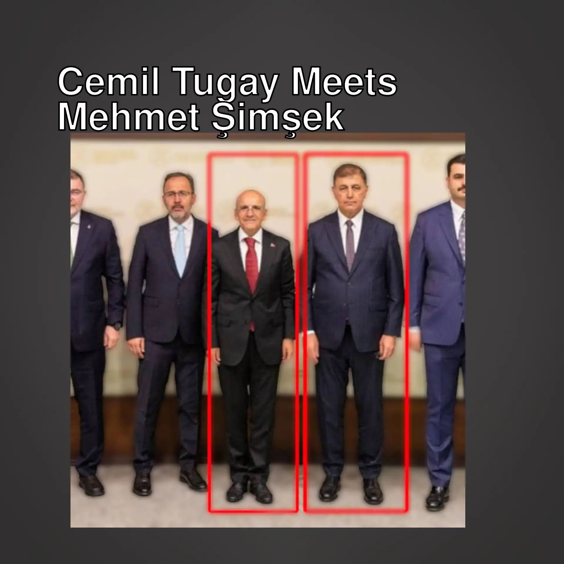 Cemil Tugay and AKP officials during the visit