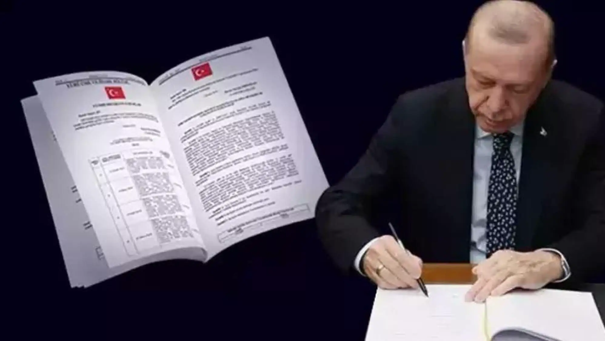 Cumhurbaşkanı Erdoğan, atama kararlarını imzalarken.