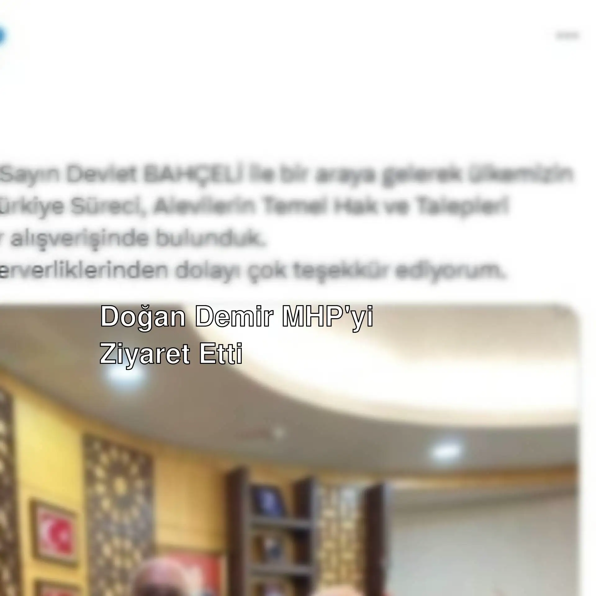 Doğan Demir ve Devlet Bahçeli, MHP Genel Başkanı ile görüşme anı.