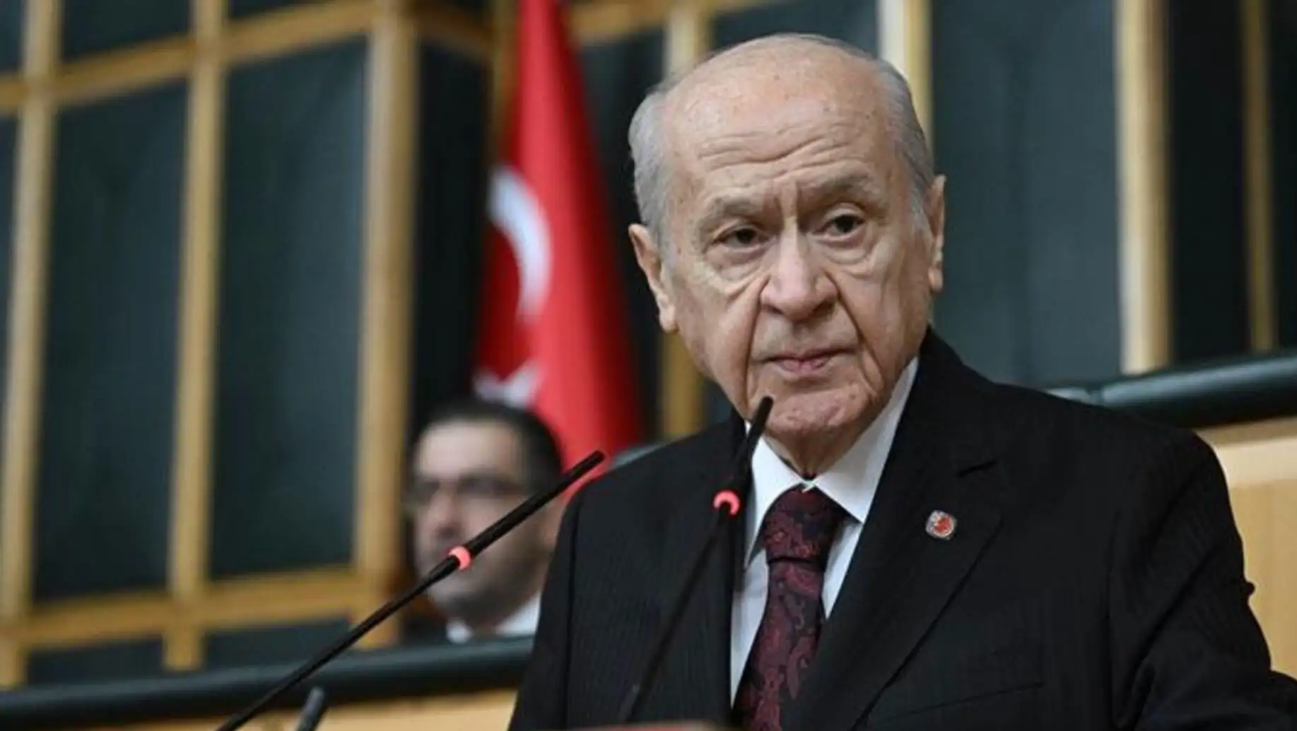 Devlet Bahçeli, MHP Genel Başkanı basın toplantısında.