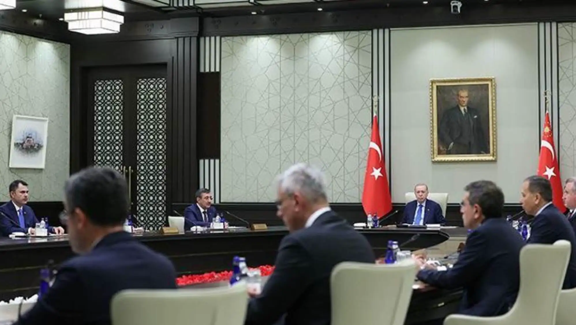 President Erdoğan at the Cabinet meeting.