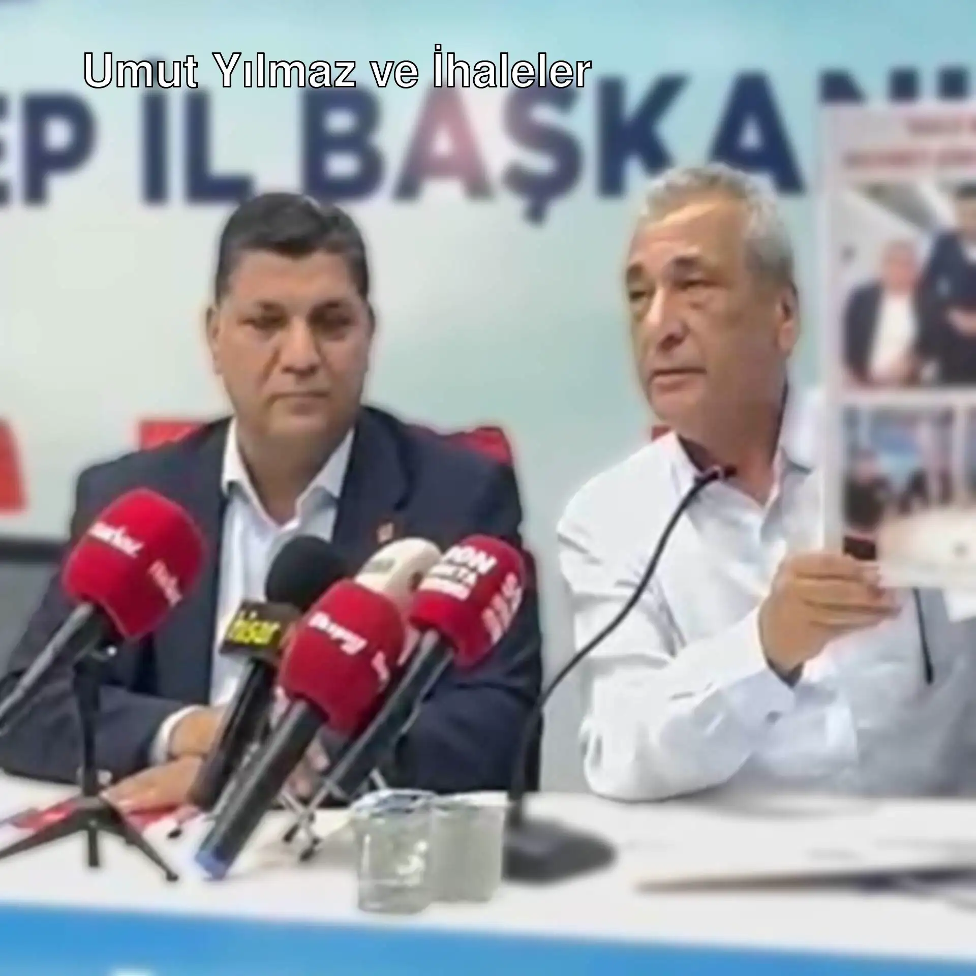 Umut Yılmaz ve diğer yetkililer basın toplantısında.