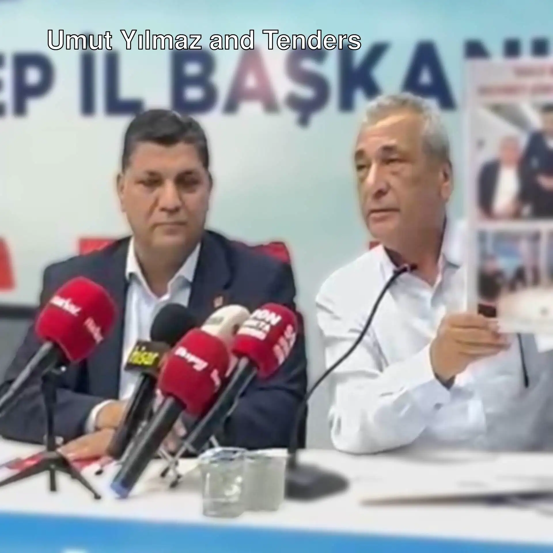 Umut Yılmaz and other officials at a press conference.