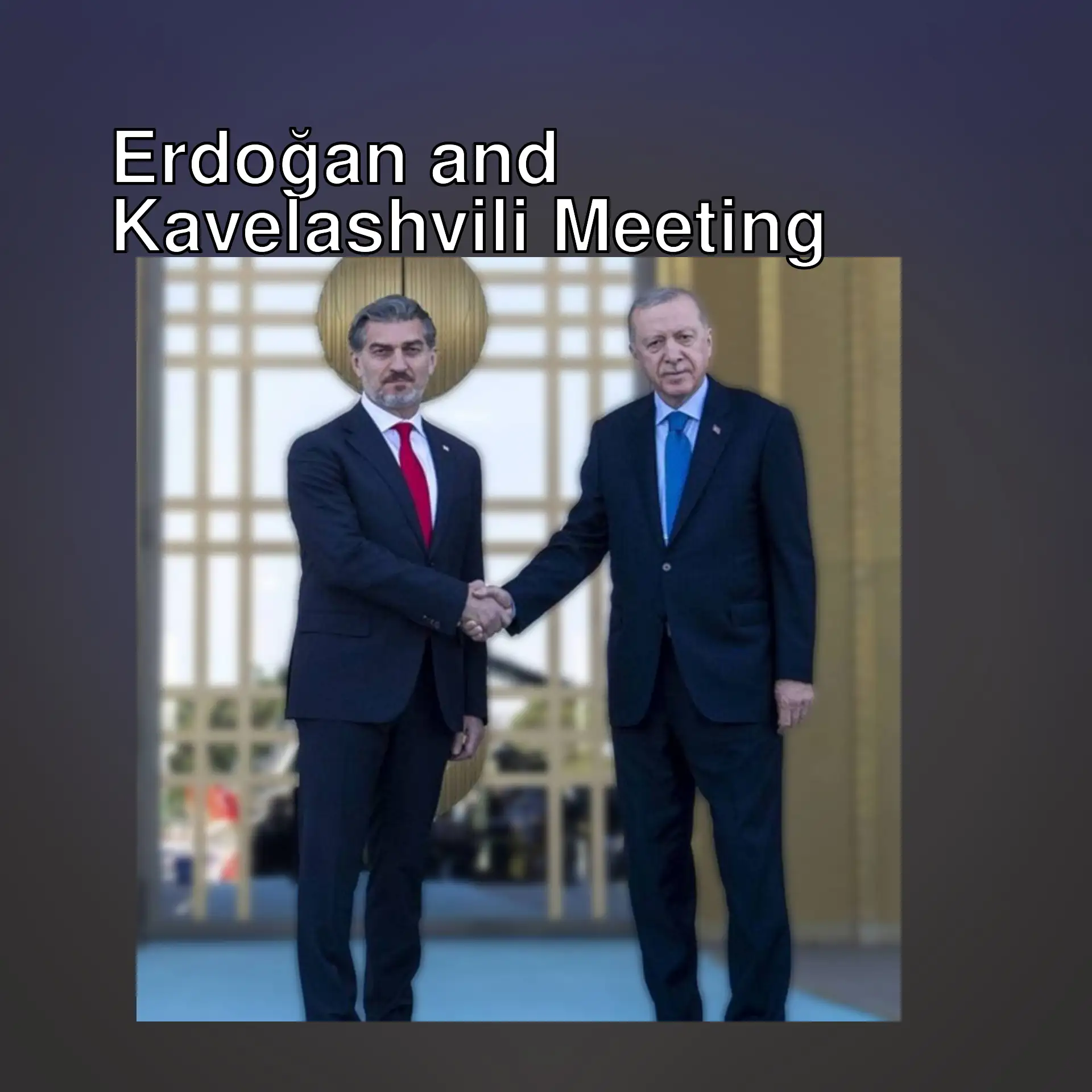 President Erdoğan and Georgian President Kavelashvili shake hands. President Erdoğan and Georgian President Kavelashvili shake hands.
