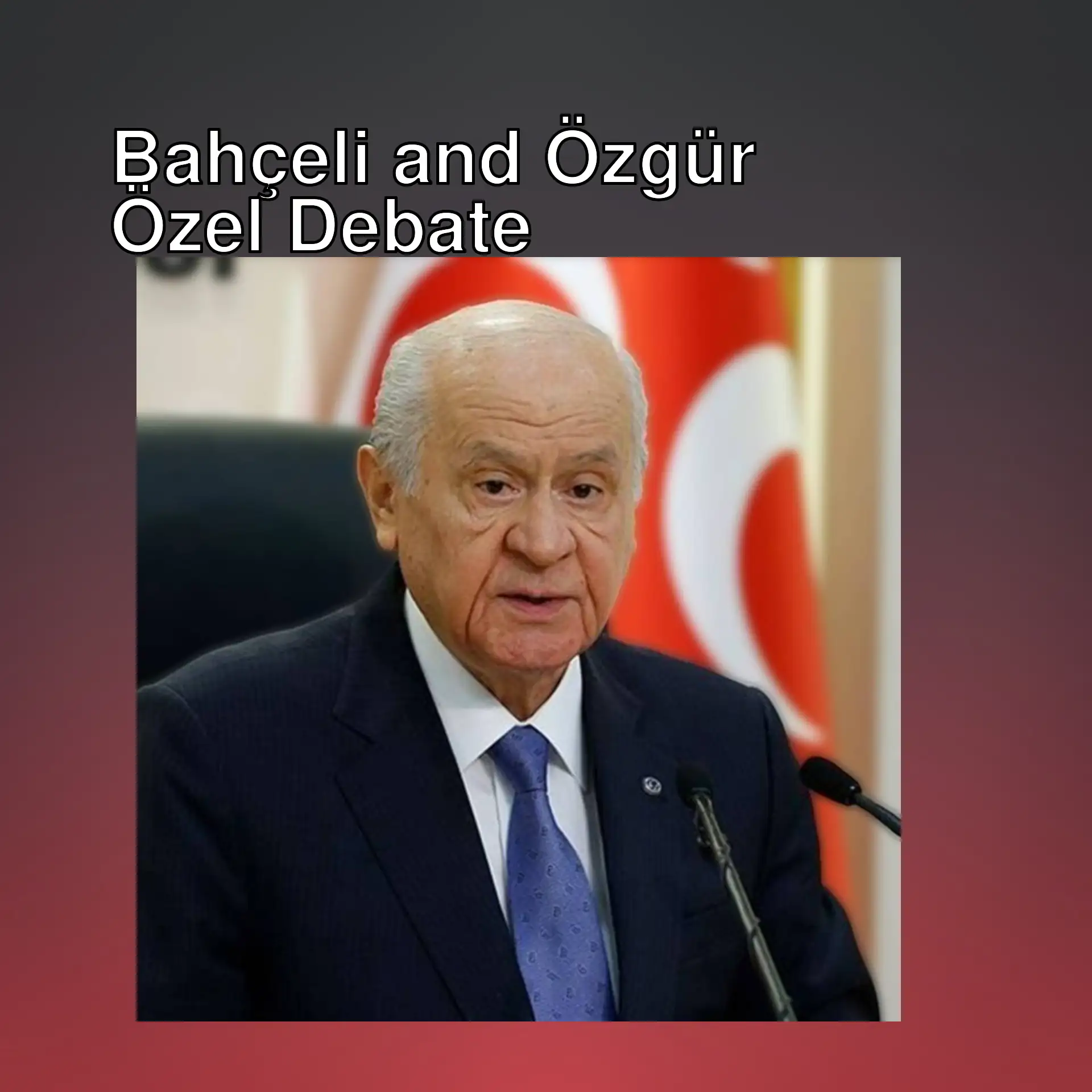 Devlet Bahçeli speaking at a press conference. Devlet Bahçeli speaking at a press conference.