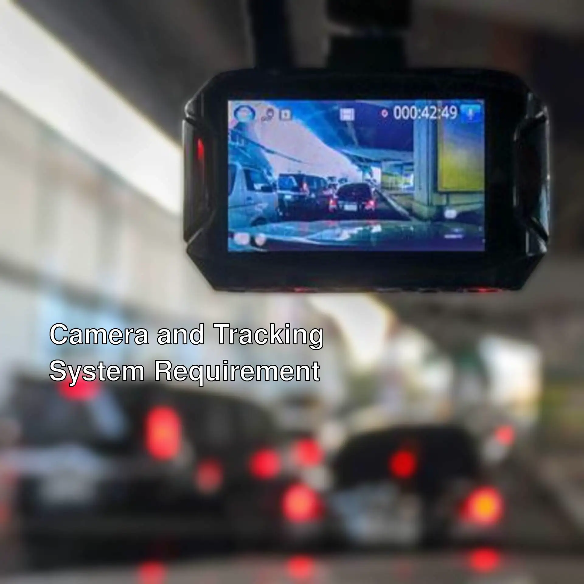 The requirement for cameras and tracking systems in vehicles has been introduced. The requirement for cameras and tracking systems in vehicles has been introduced.