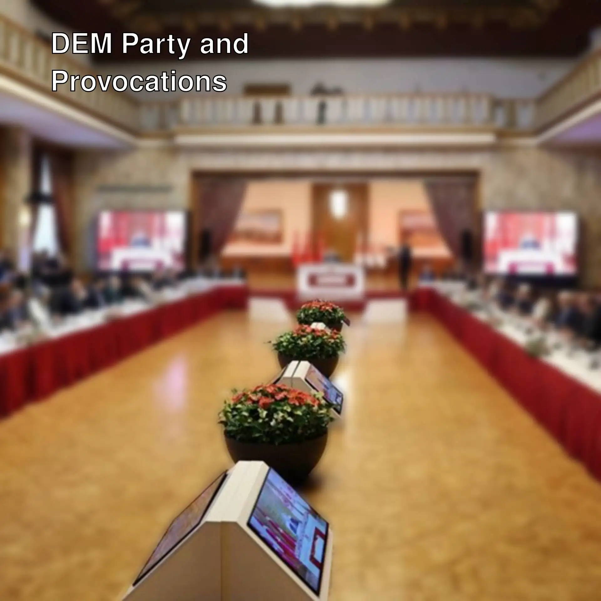 DEM Party meeting. DEM Party meeting.