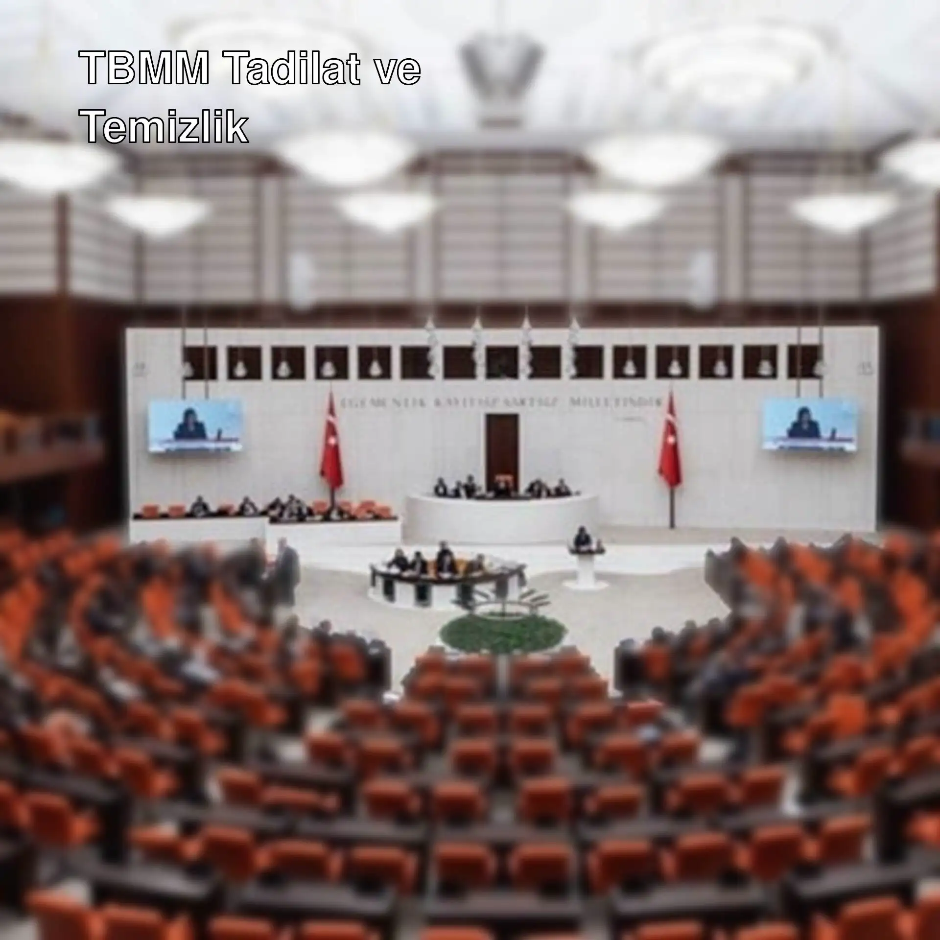 TBMM'de tadilat ve temizlik çalışmaları sırasında bir grup insan. TBMM'de tadilat ve temizlik çalışmaları sırasında bir grup insan.