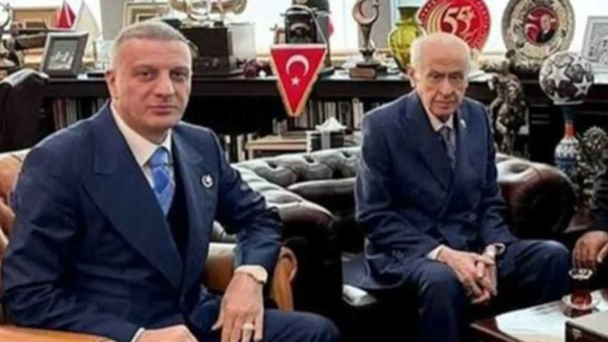 A collage related to Devlet Bahçeli and his allies. A collage related to Devlet Bahçeli and his allies.