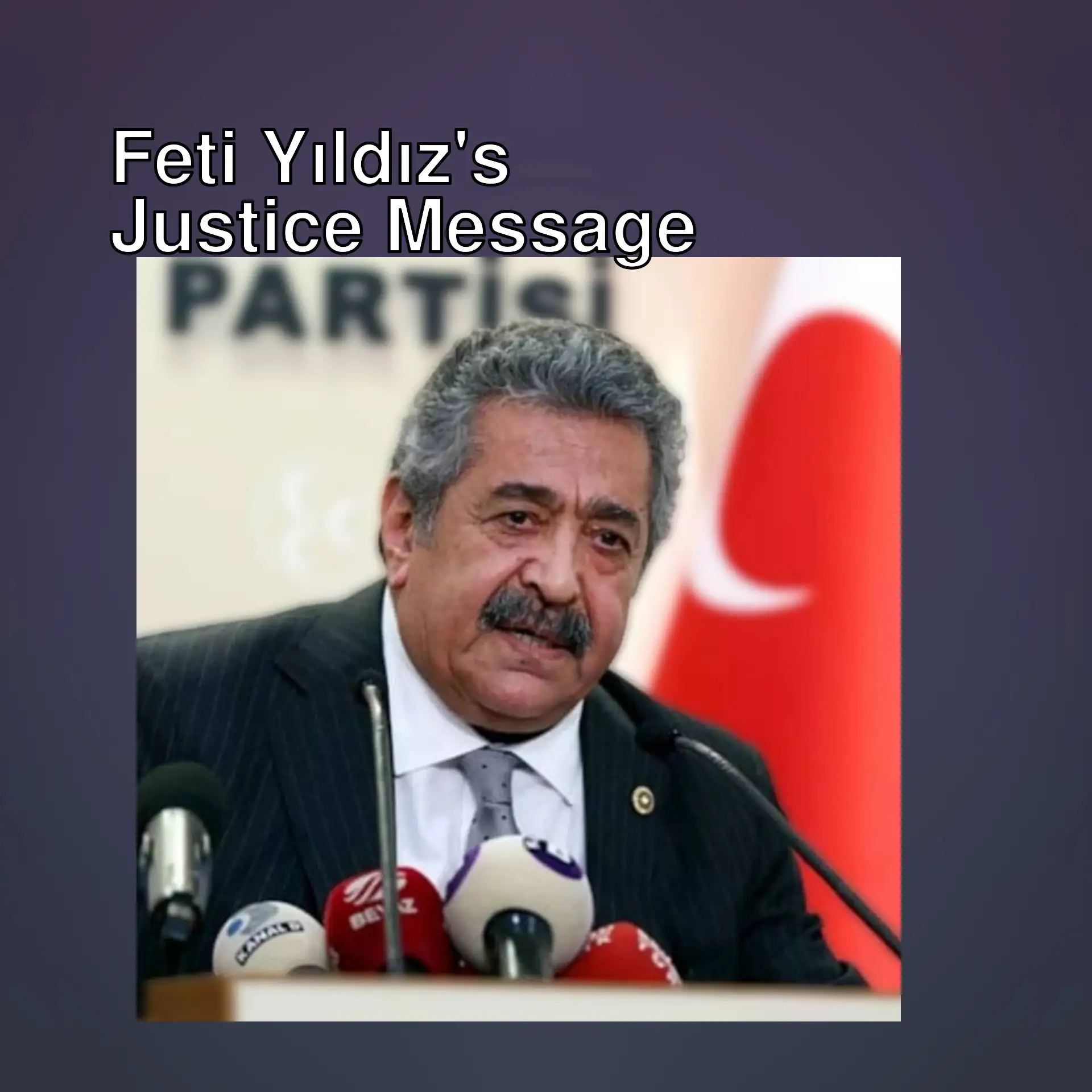 MHP Vice President Feti Yıldız at a press conference. MHP Vice President Feti Yıldız at a press conference.