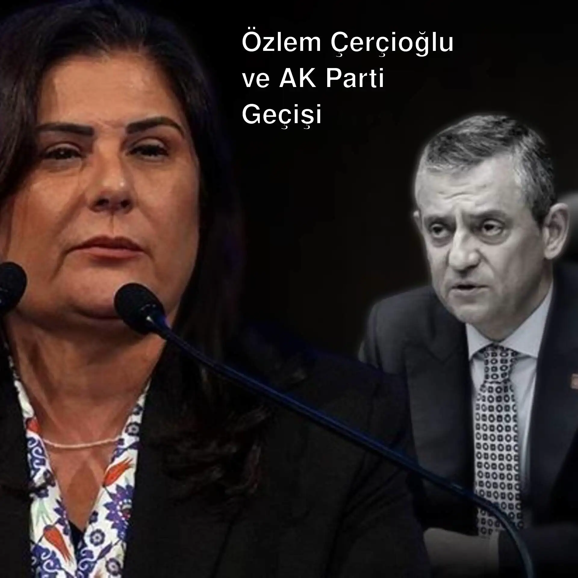 Özlem Çerçioğlu, AK Parti'ye katılma açıklaması yapıyor. Özlem Çerçioğlu, AK Parti'ye katılma açıklaması yapıyor.