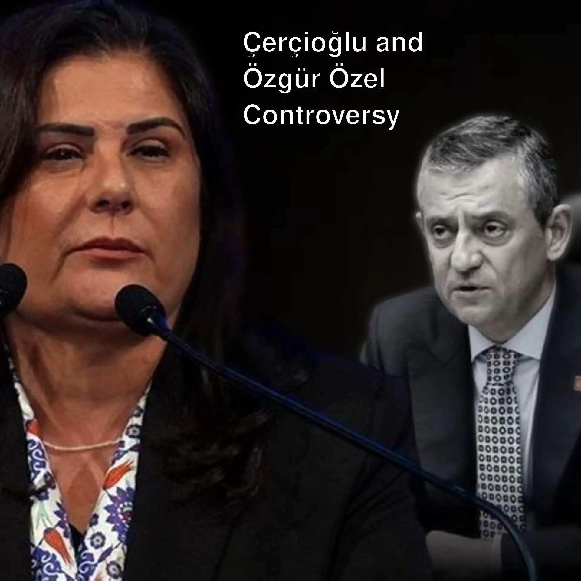 Özlem Çerçioğlu speaking on CNN Türk.