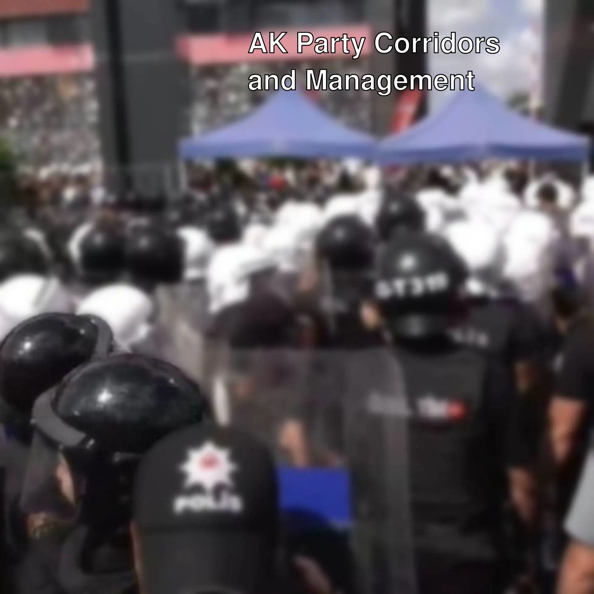 A group of people during a police intervention. A group of people during a police intervention.