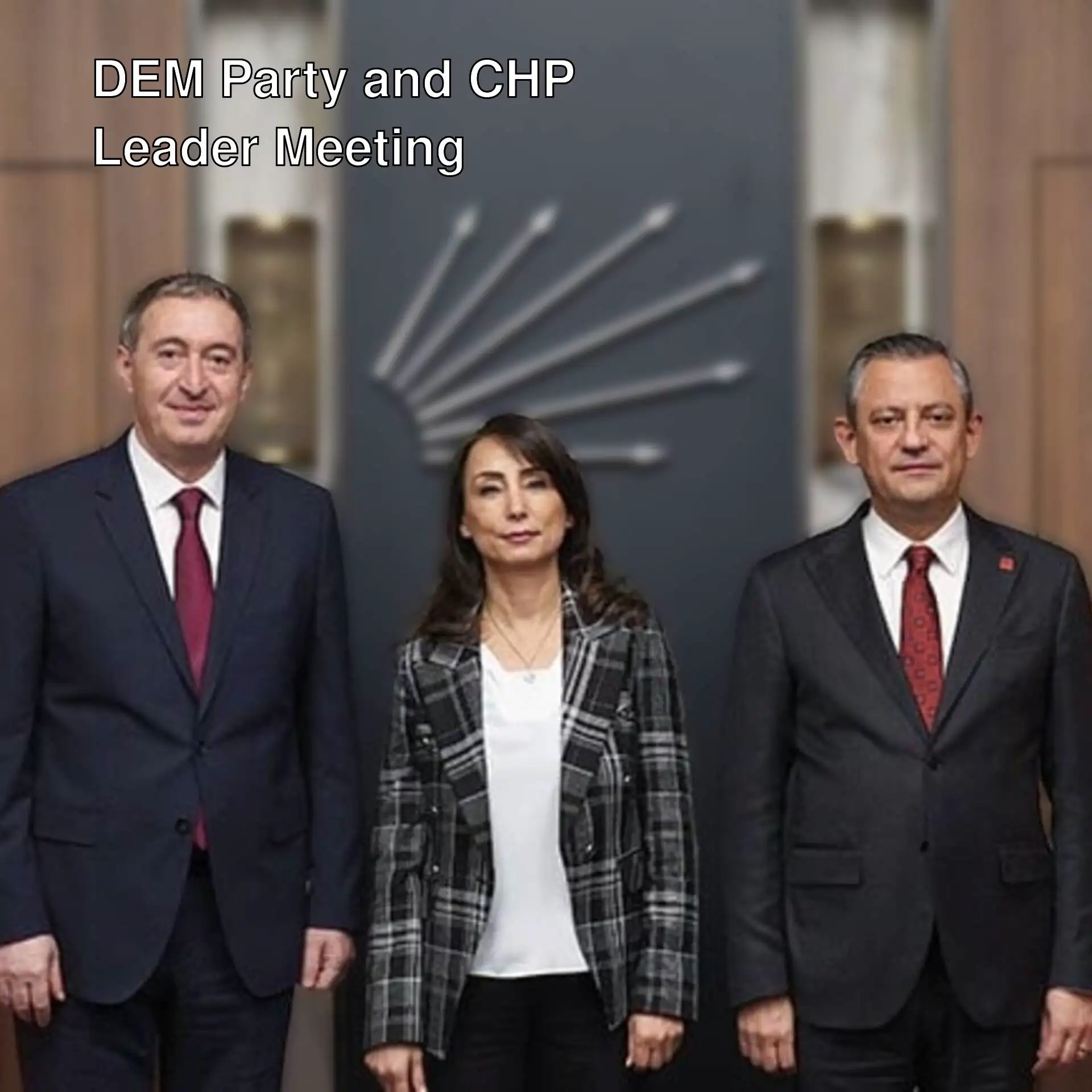 DEM Party delegation meets with CHP leader Özgür Özel.