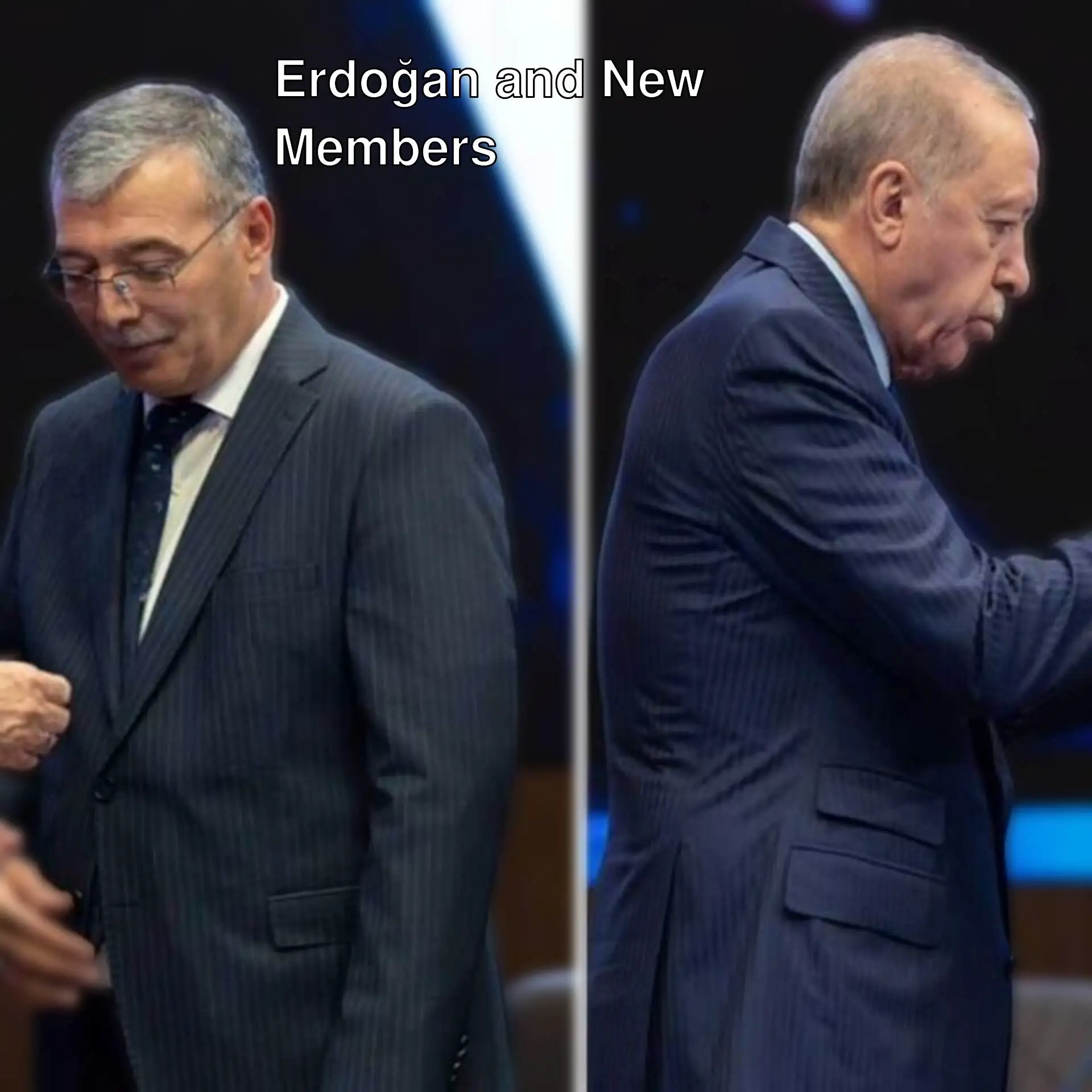 President Erdoğan pins badges on new mayors.