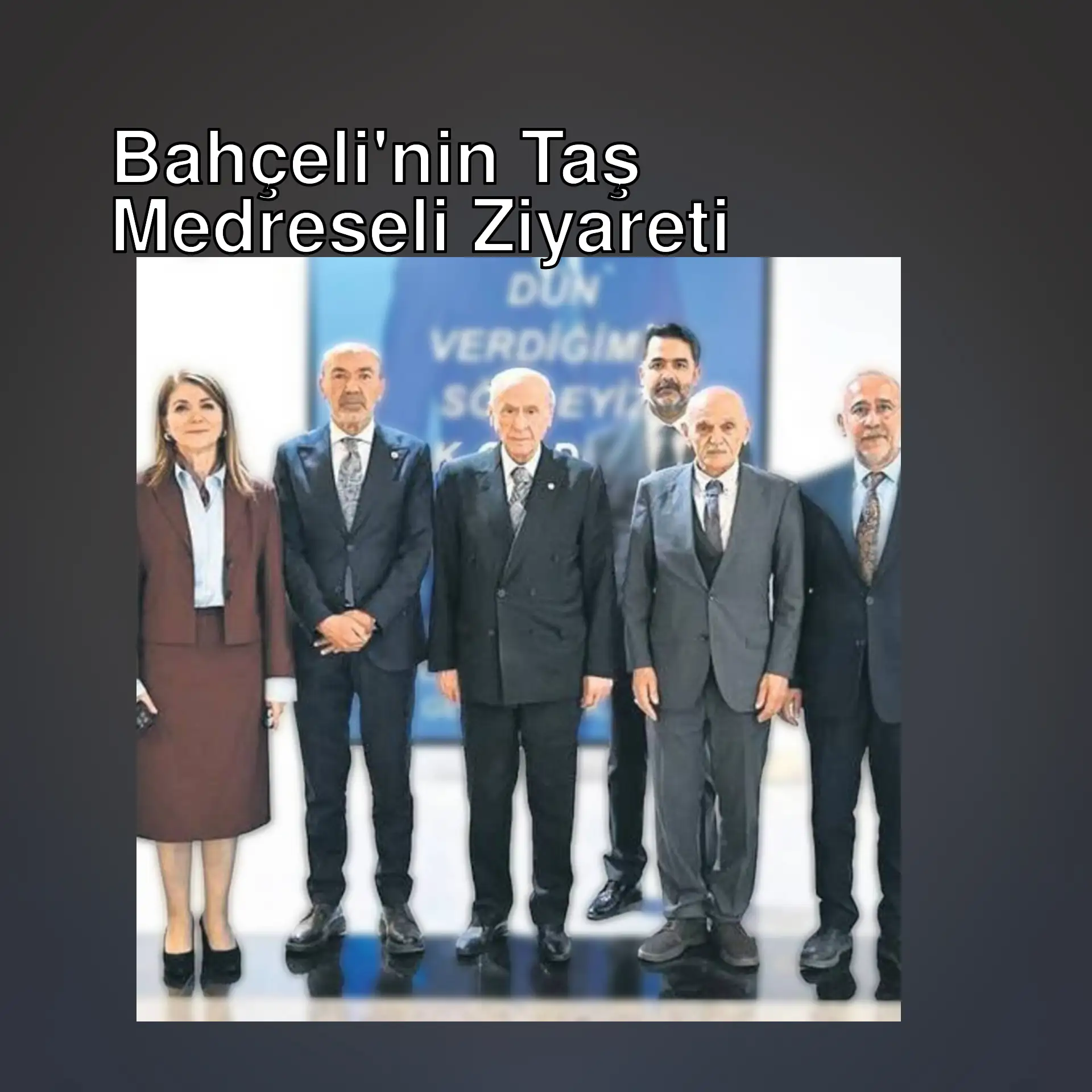 Devlet Bahçeli, Taş Medreselilere yaptığı ziyarette.