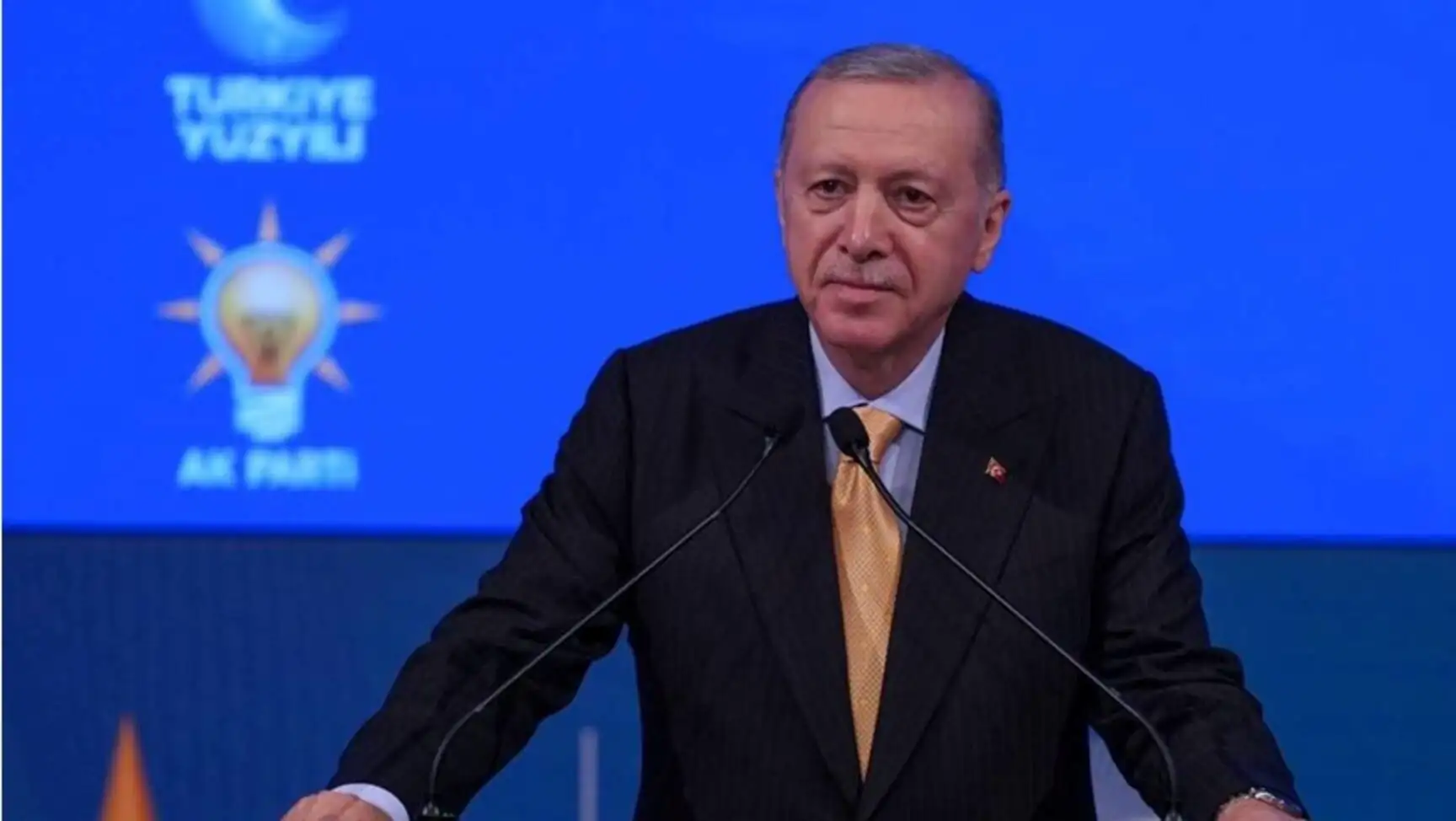 President Erdoğan speaking at the AK Party's 24th anniversary.