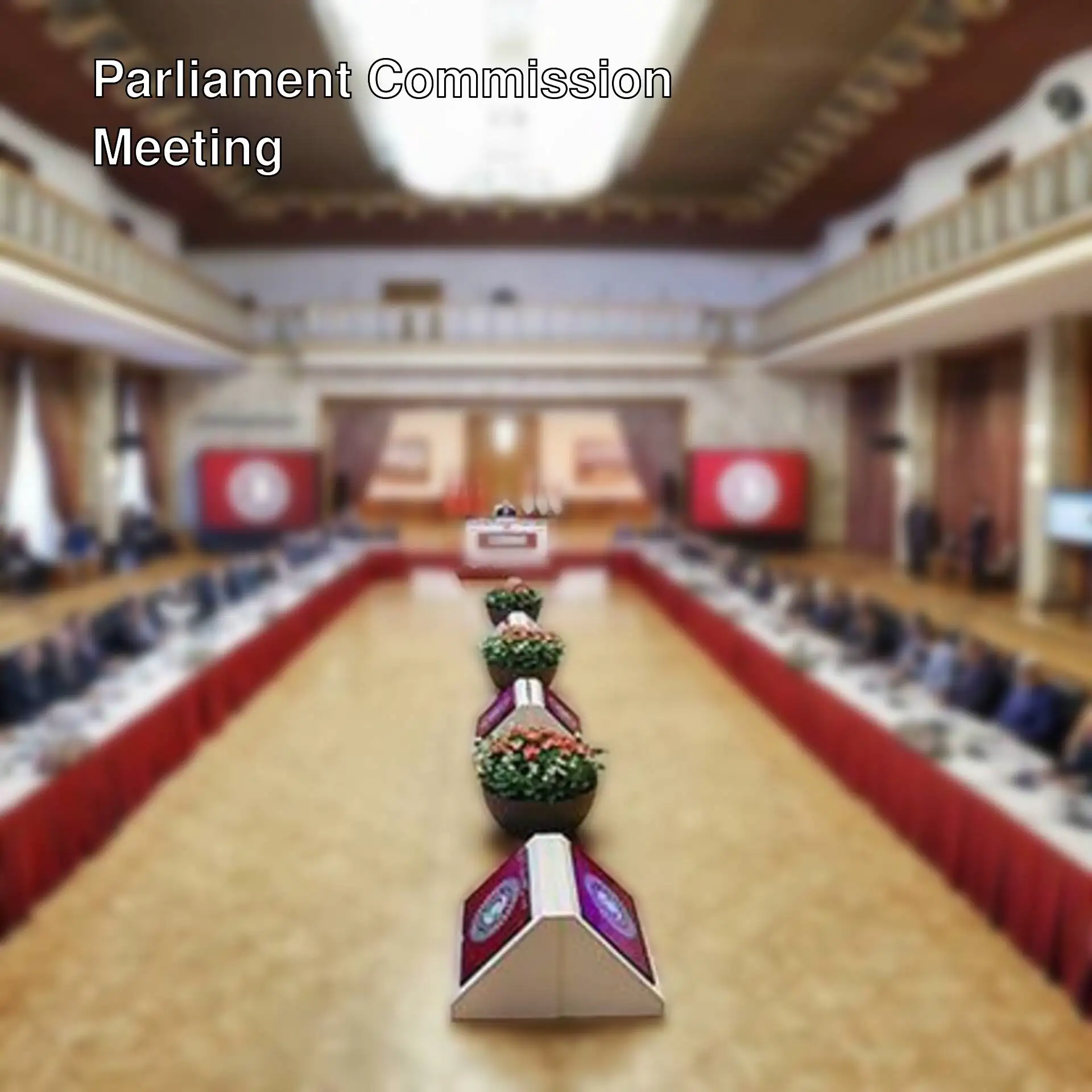 Members of the commission gathered in Parliament.