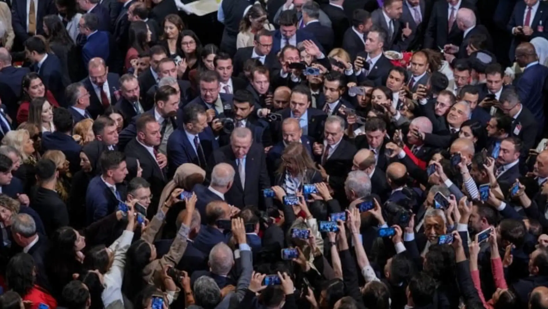 Political leaders gathered together.