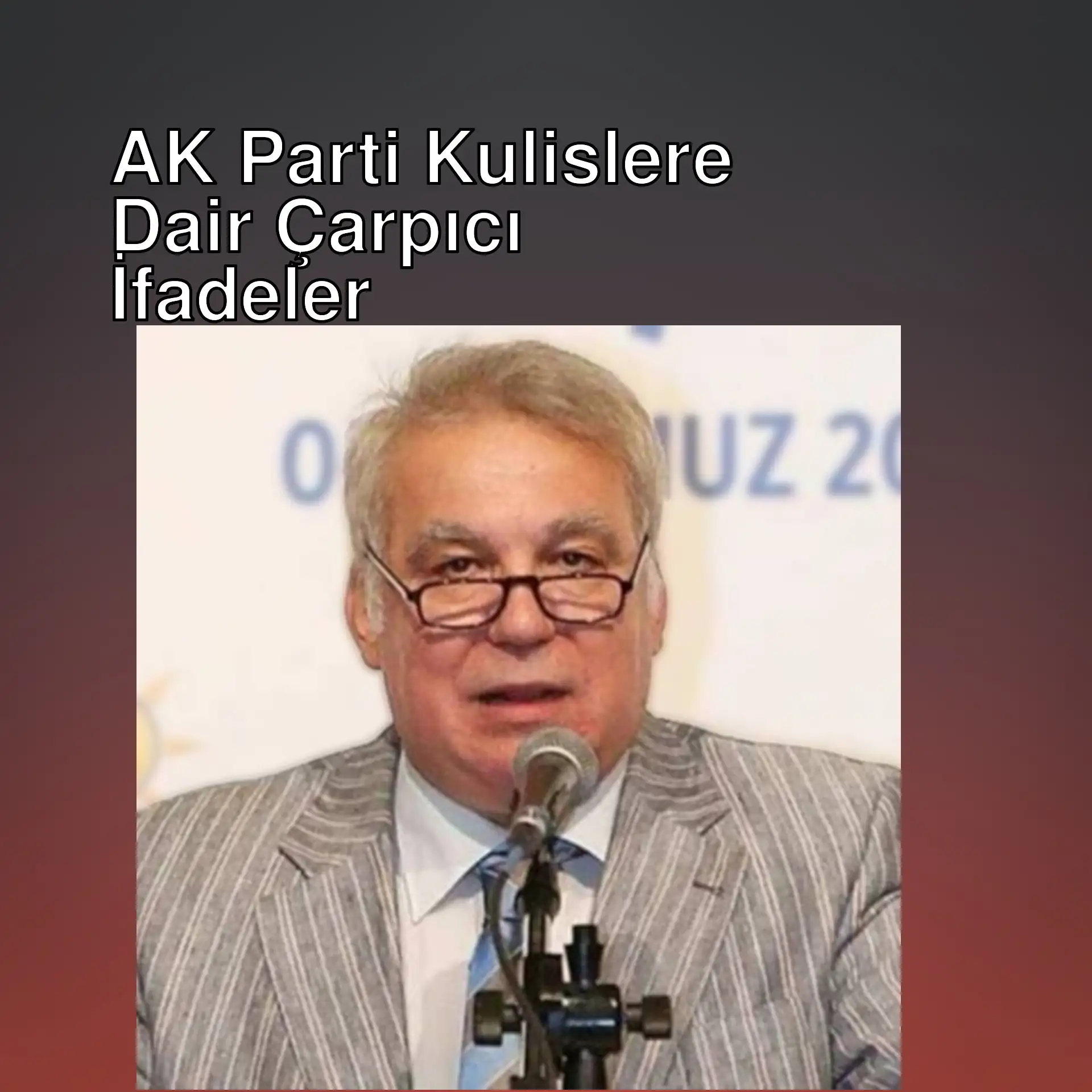 Eski AK Partili Hüseyin Kocabıyık basın toplantısında konuşuyor.