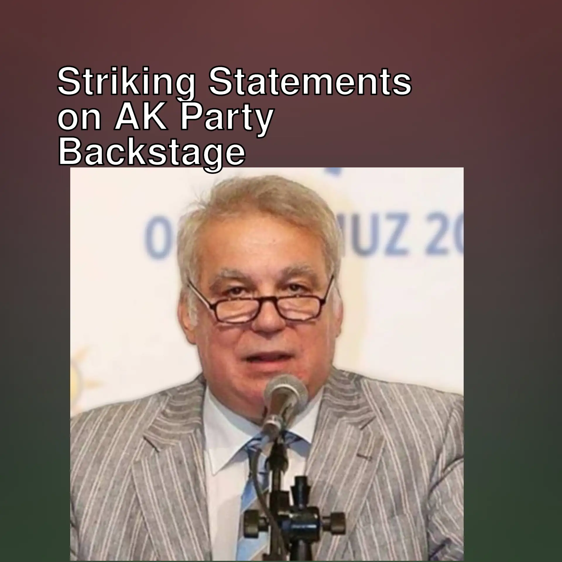 Former AK Party member Hüseyin Kocabıyık speaking at a press conference.