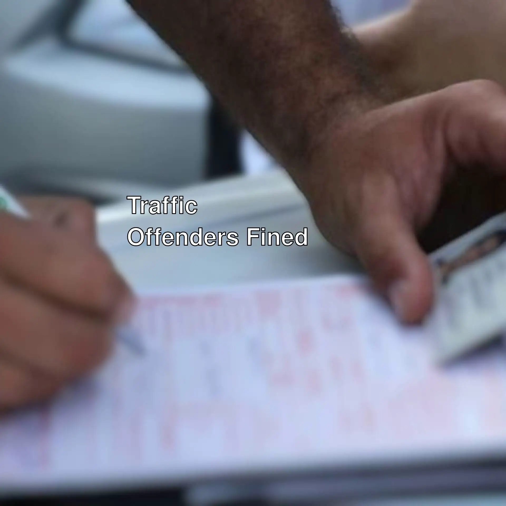 A person signing a document.