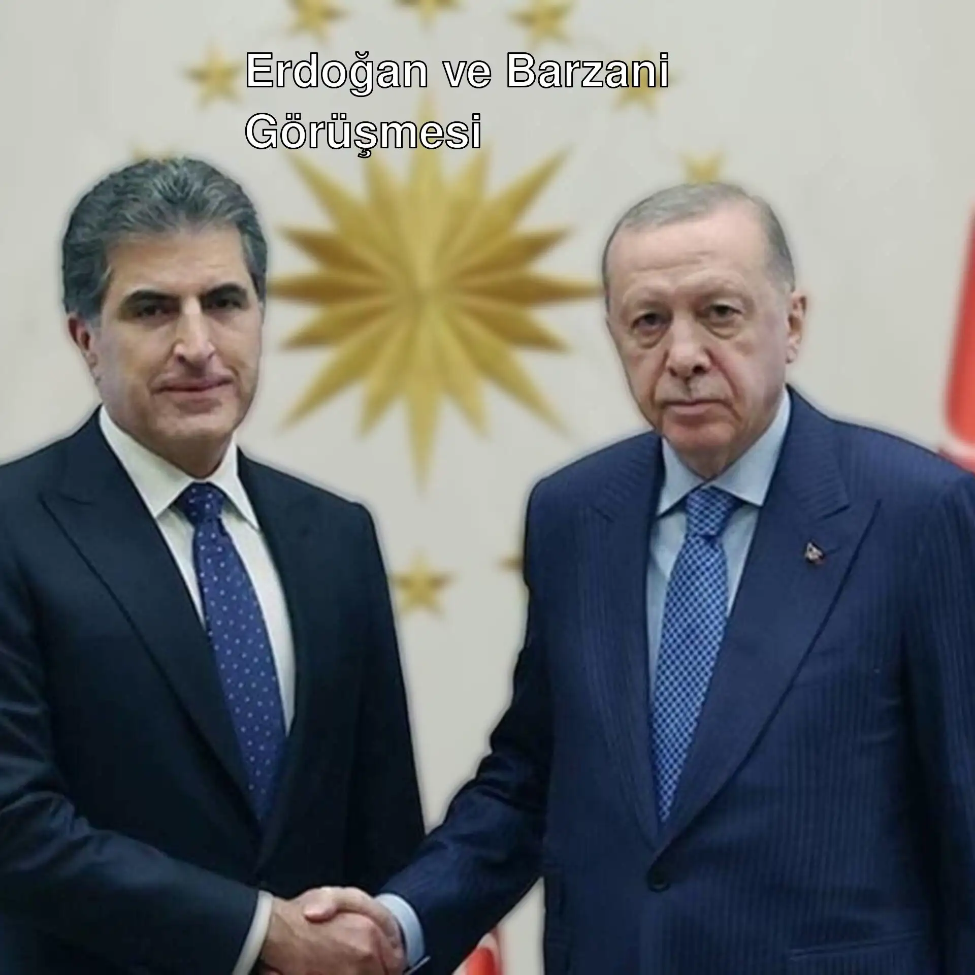Cumhurbaşkanı Erdoğan ve Barzani el sıkışıyor. Cumhurbaşkanı Erdoğan ve Barzani el sıkışıyor.