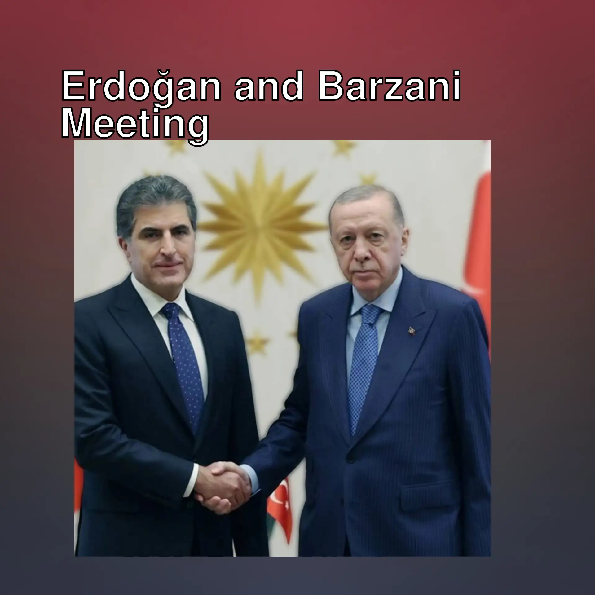 President Erdoğan and Nechirvan Barzani meeting.