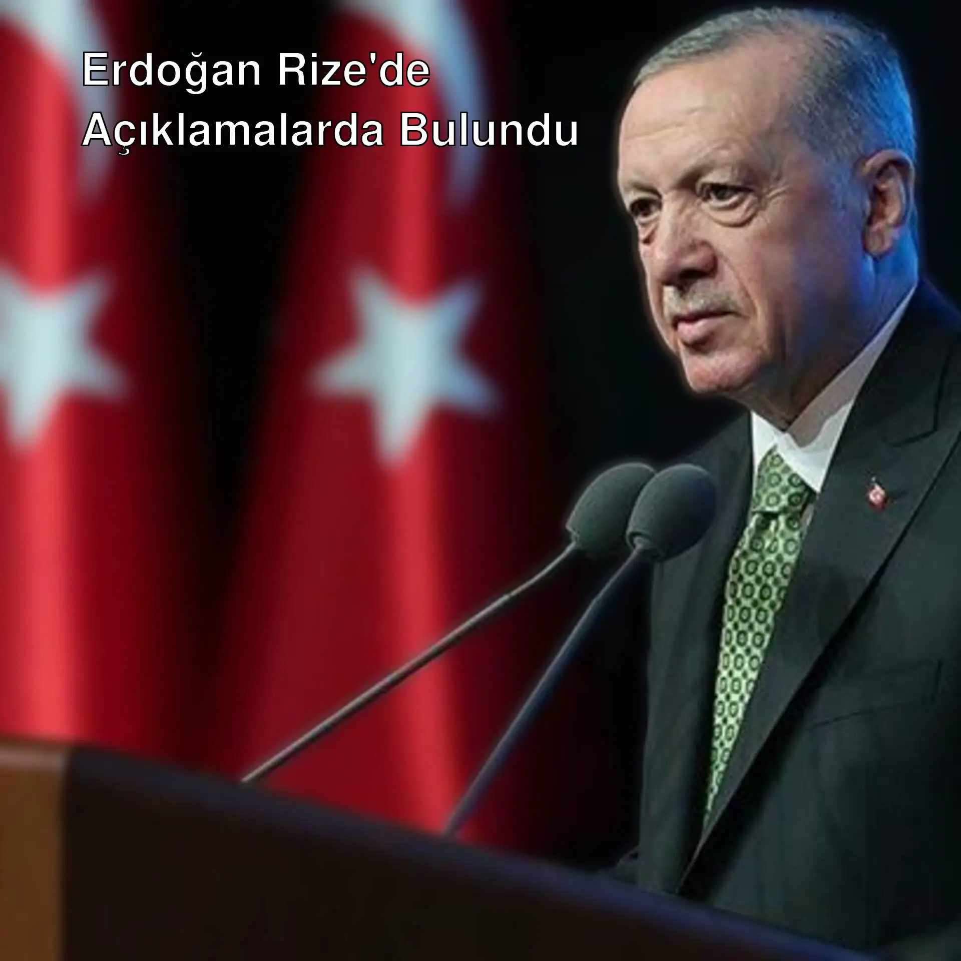 Cumhurbaşkanı Erdoğan, Rize'de önemli açıklamalar yapıyor.