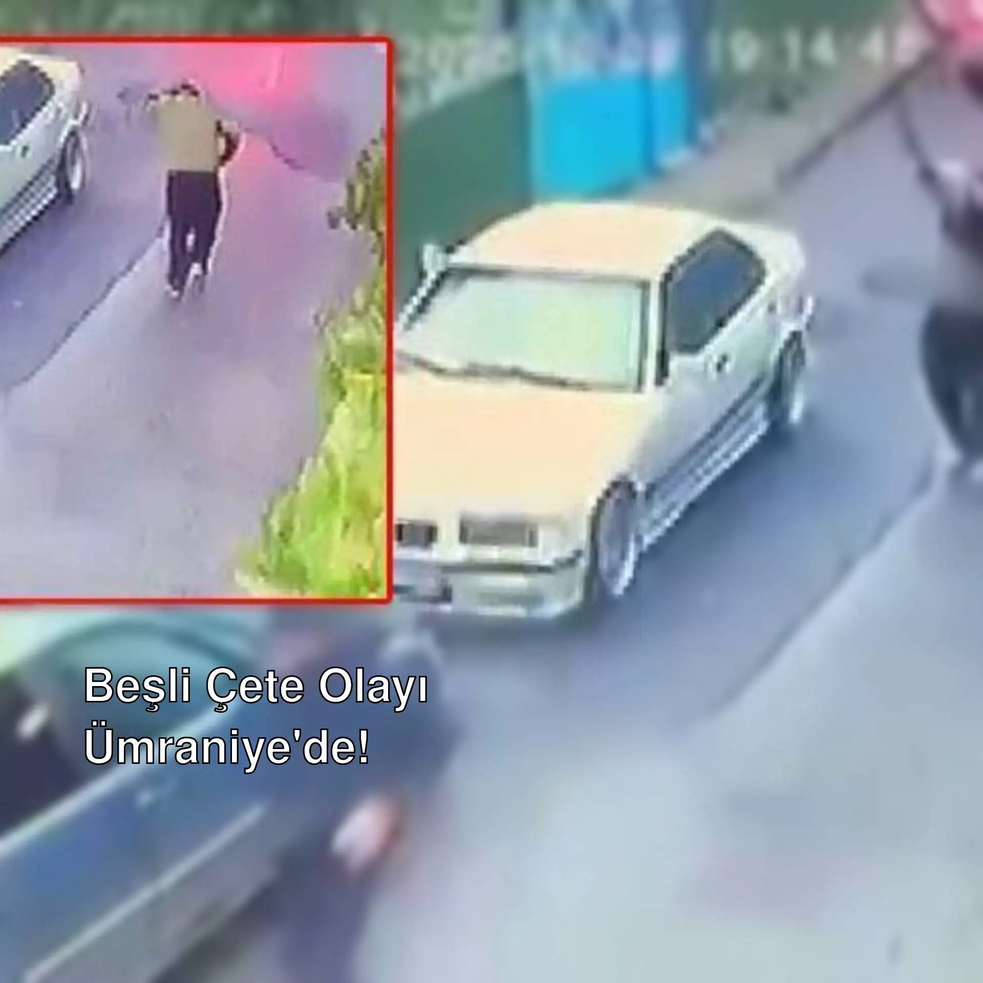 Ümraniye'de motosikletli bir adam ve bir adamın görüntüsü. Ümraniye'de motosikletli bir adam ve bir adamın görüntüsü.