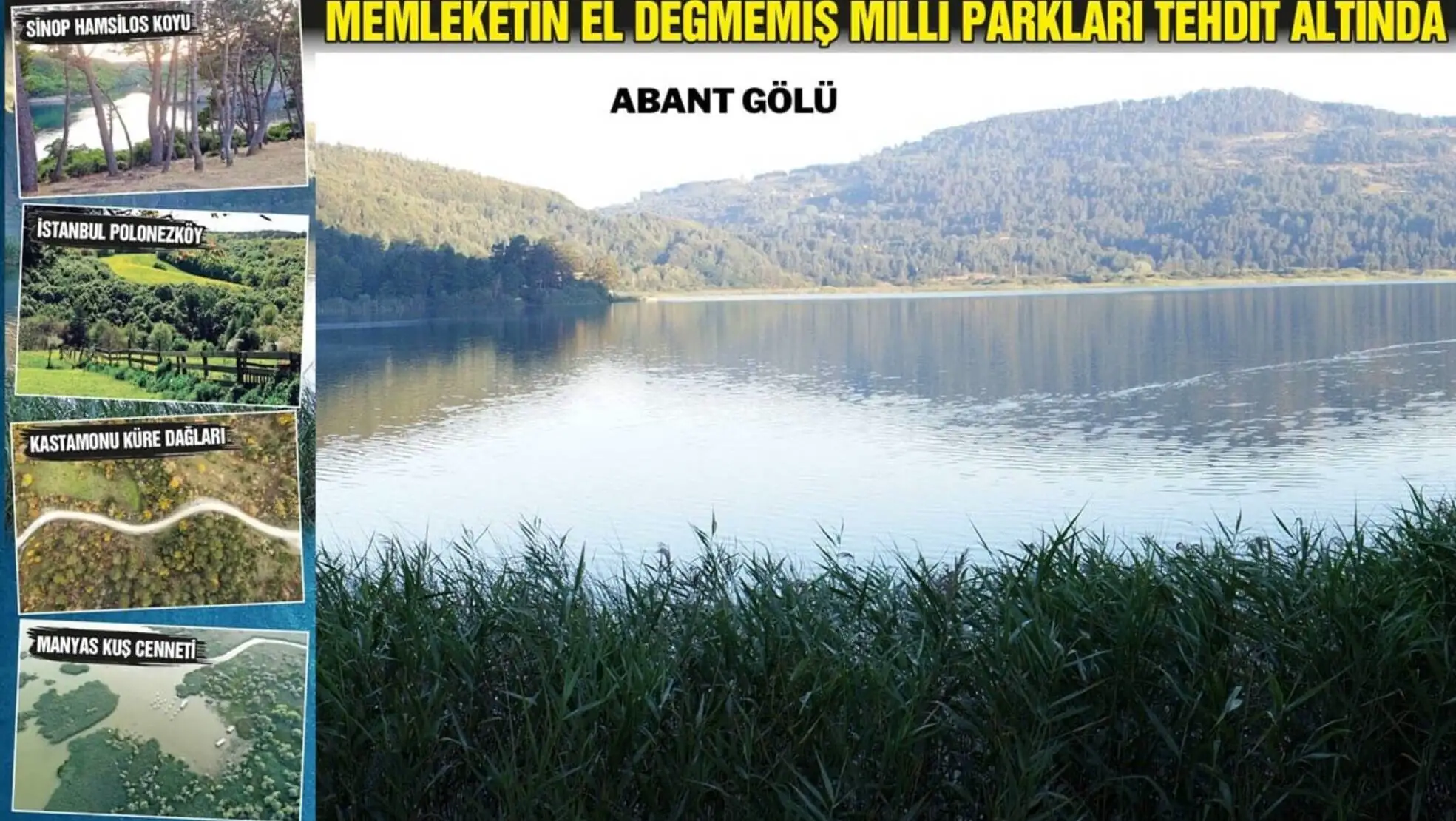 Bir göl manzarası, doğal alanların korunması ile ilgili. Bir göl manzarası, doğal alanların korunması ile ilgili.