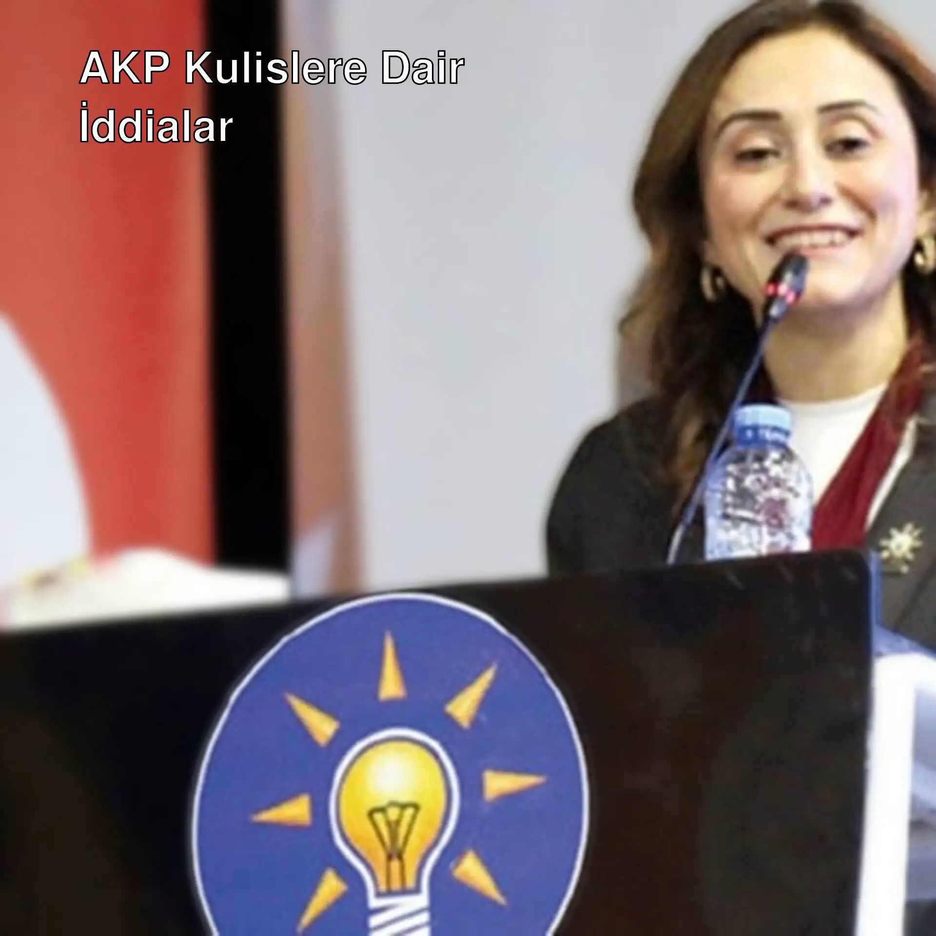 AKP'li ilçe başkanı Duygu Pınar Marçalı Doğru basın toplantısında. AKP'li ilçe başkanı Duygu Pınar Marçalı Doğru basın toplantısında.